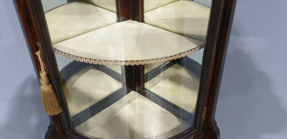 photo furniture Antique Inlaid Rosewood Corner Cabinet