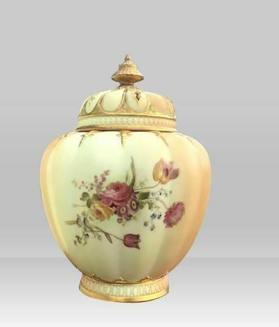 Antique Royal Worcester Blush Ivory Pot Pourri Vase photo furniture