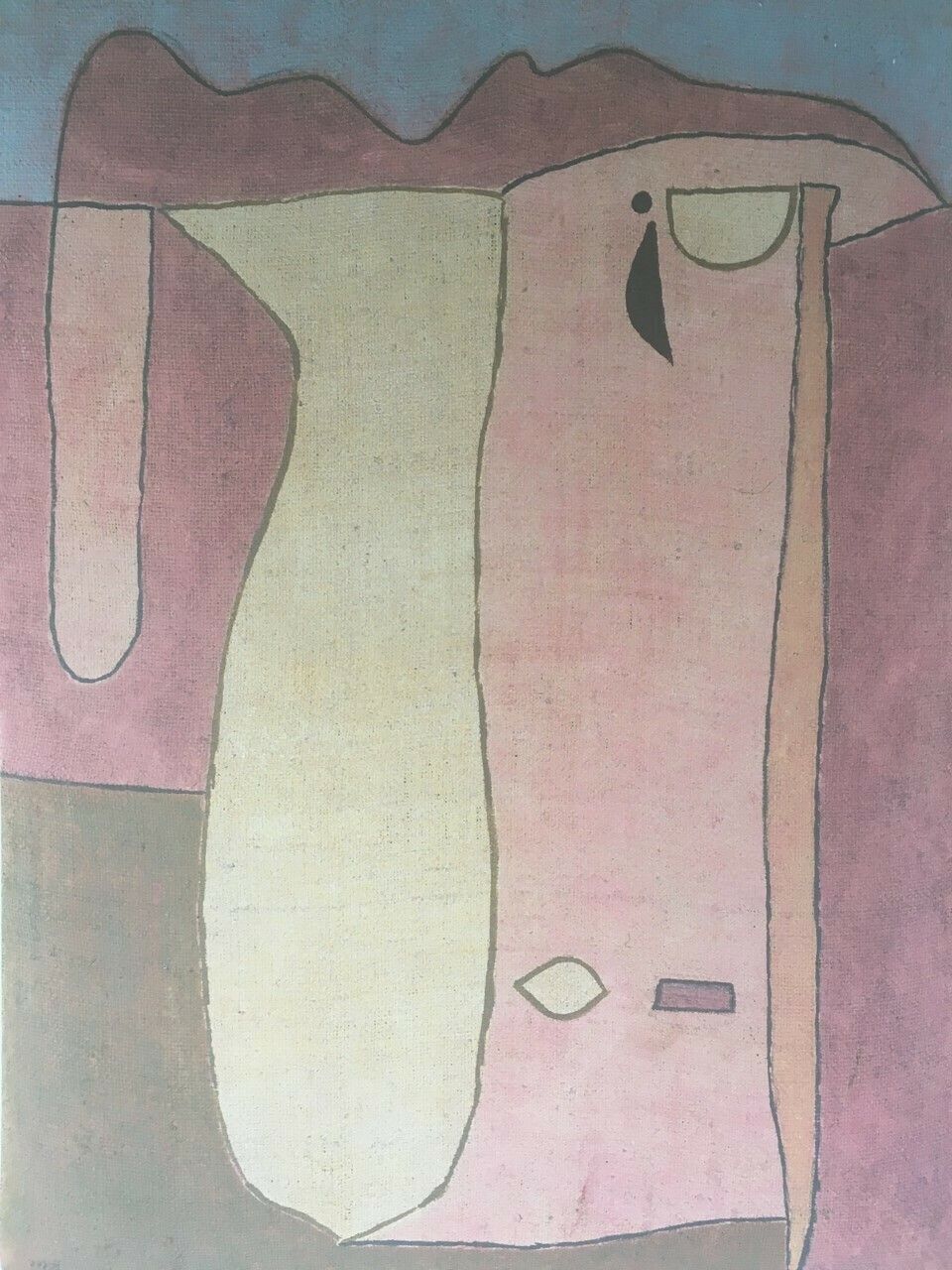 Large Abstract Pink Toned Cotton Canvas Art Print photo furniture