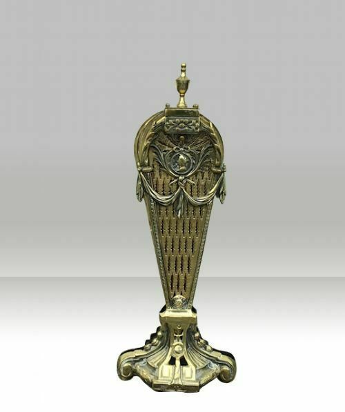 Antique Peacock Brass Fire Screen photo furniture