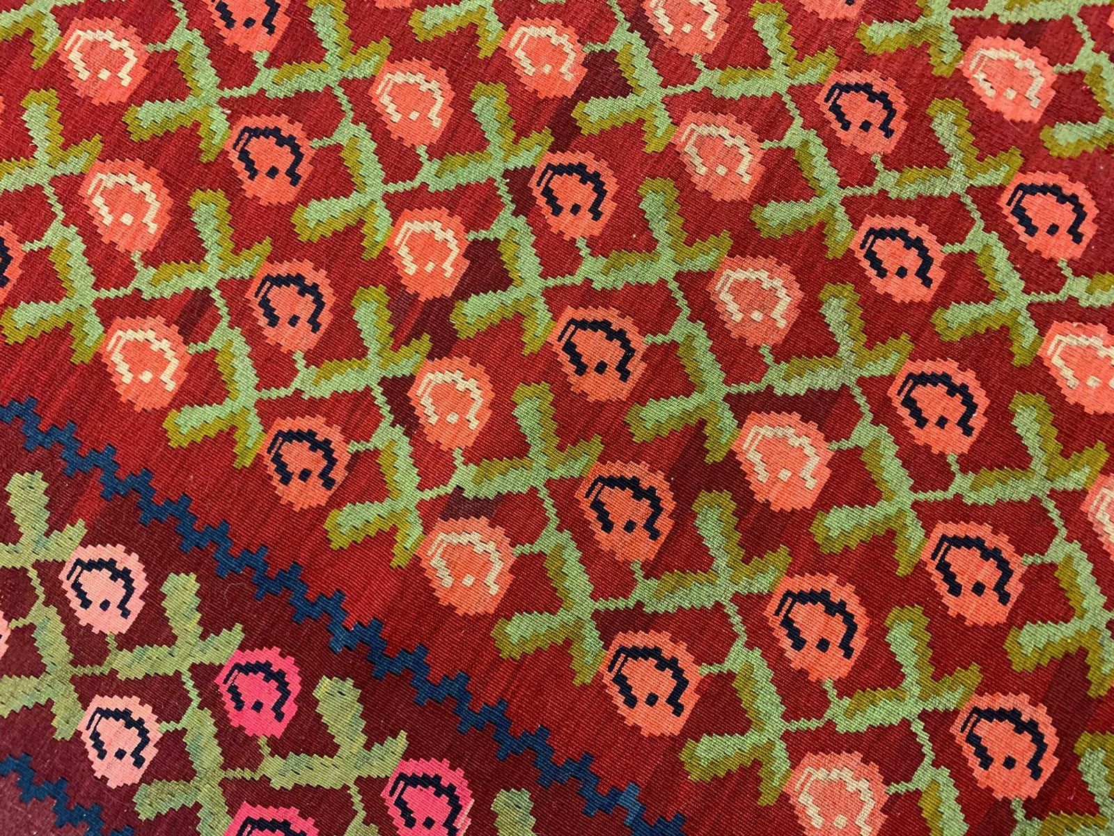 Rare Handmade Carpet Antique Armenian Kilim Rug Traditional Floral Kilim photo 4600.0