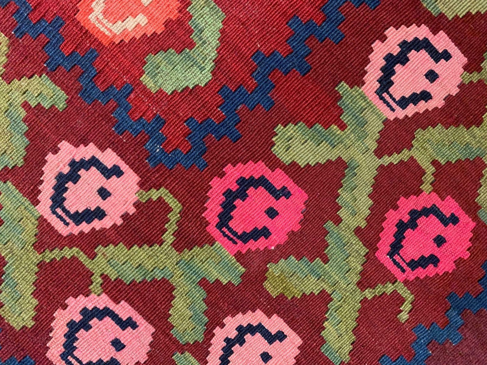 Rare Handmade Carpet Antique Armenian Kilim Rug Traditional Floral Kilim photo buy
