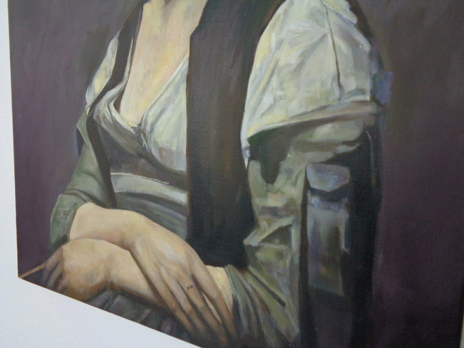 photo vinterior Fred Neumann After Jean Baptiste Camille Corot, The Woman With The Pearl, 1980s, Oil On Canvas