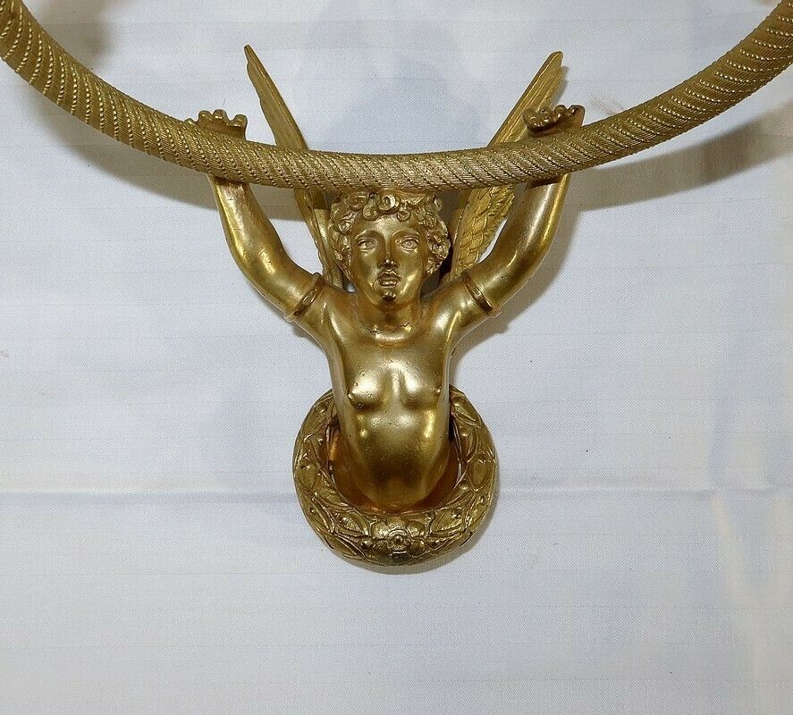 Pair Of Gilt Bronze Candle Holder Sconces, Empire   Early 19th Century photo 1957.0