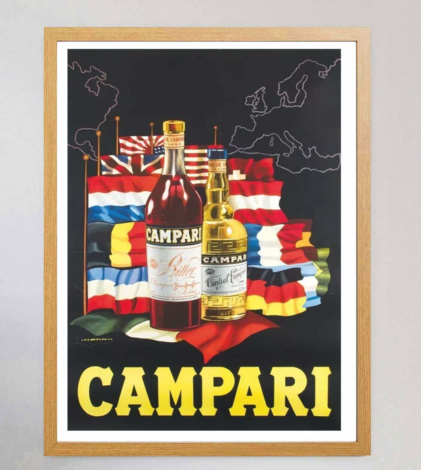 Campari   Nino Nanni Original Vintage Poster photo Art