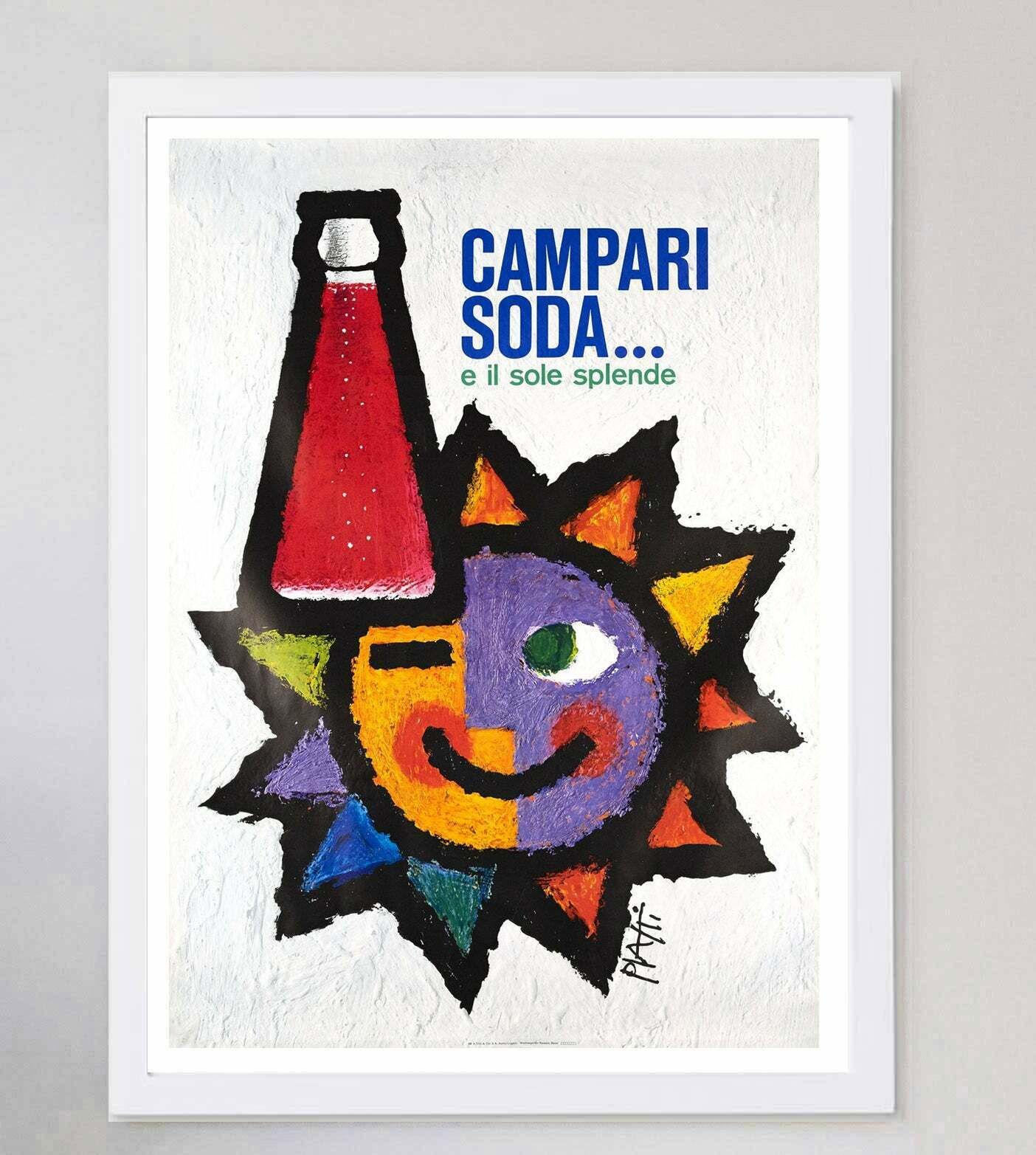 Campari Soda   Piatti Original Vintage Poster photo for sale