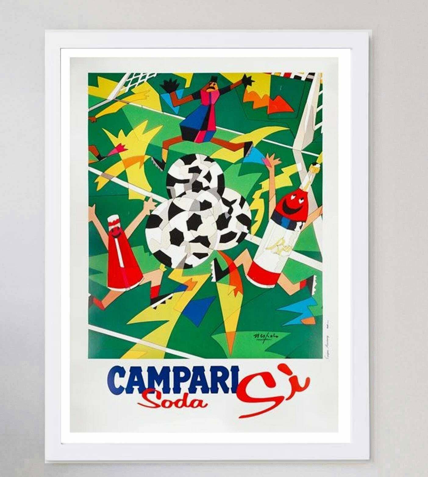 Original Vintage Poster Campari Soda   Italy 90 Si photo for sale