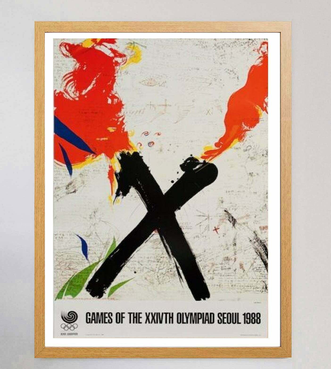 Original Vintage Poster 1988 Seoul Olympic Games   Lee Bann photo Art