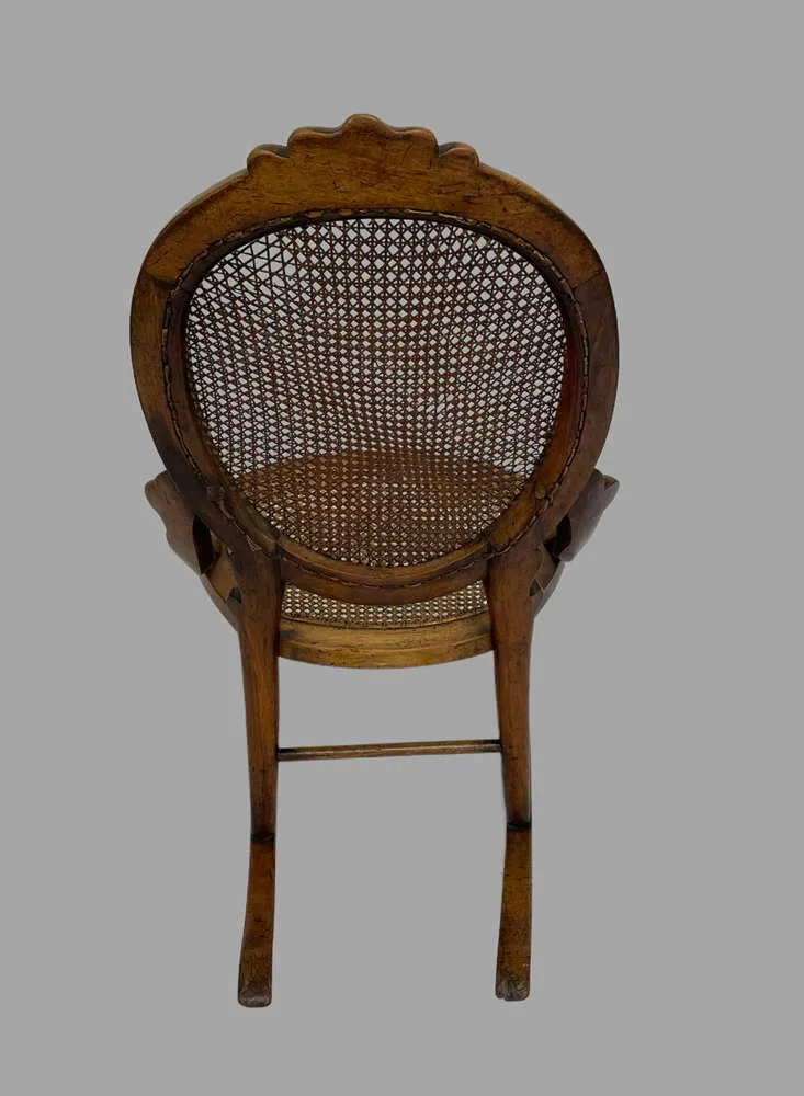A Lovely Fruitwood Bergere  Rocking Chair photo furniture