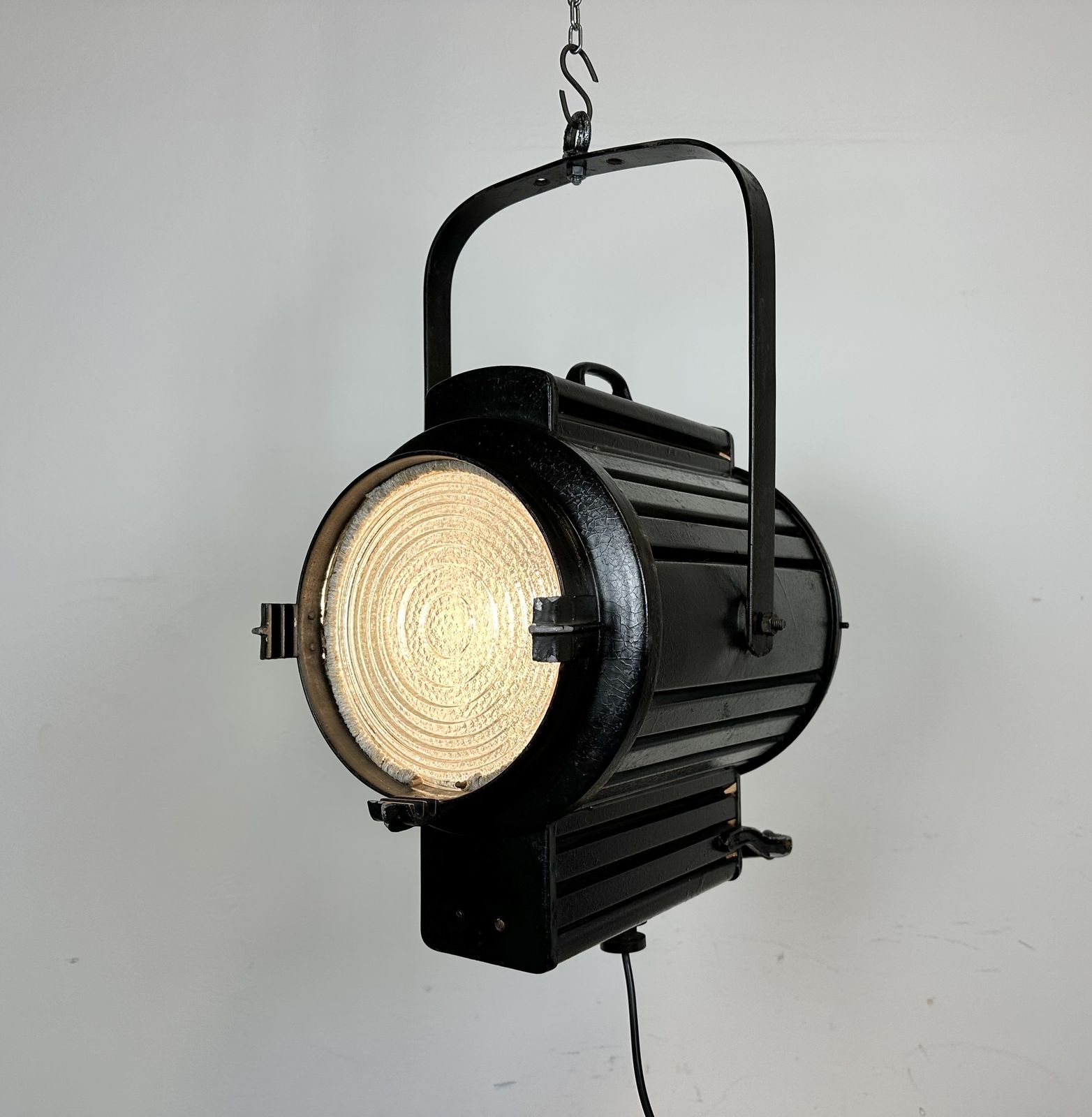 Vintage Black Theatre Spotlight, 1960s photo furniture