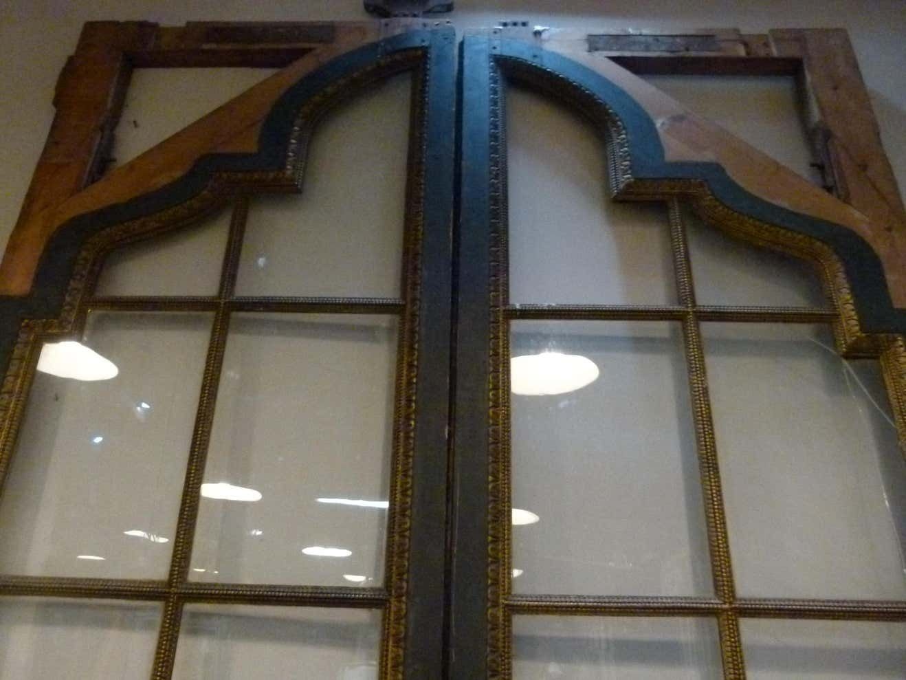 Antique Sliding Huge Double Glass Door photo for sale
