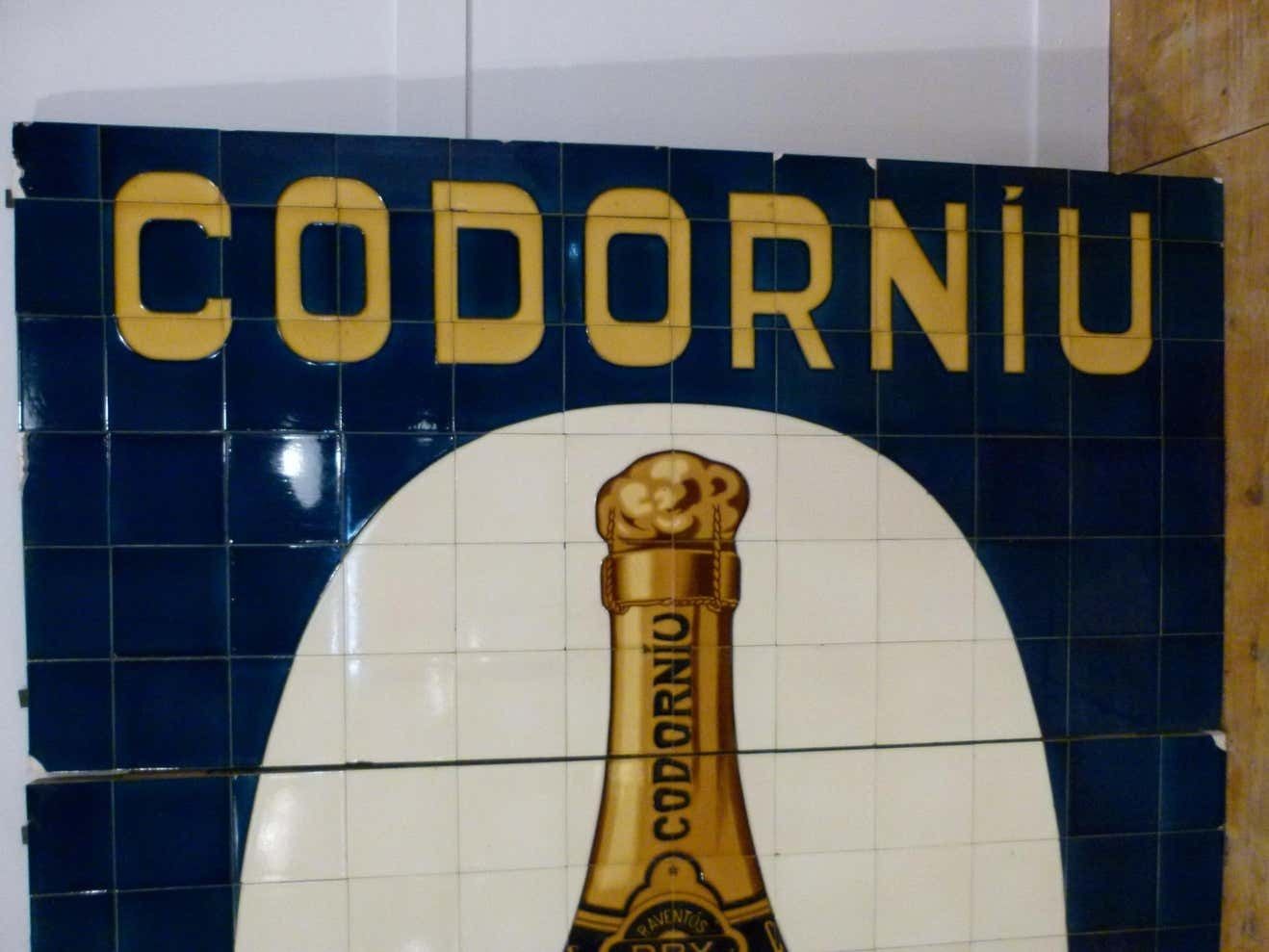 Art Nouveau Advertising Tile Poster From Codorniu''S Cellar, Spain photo vinterior