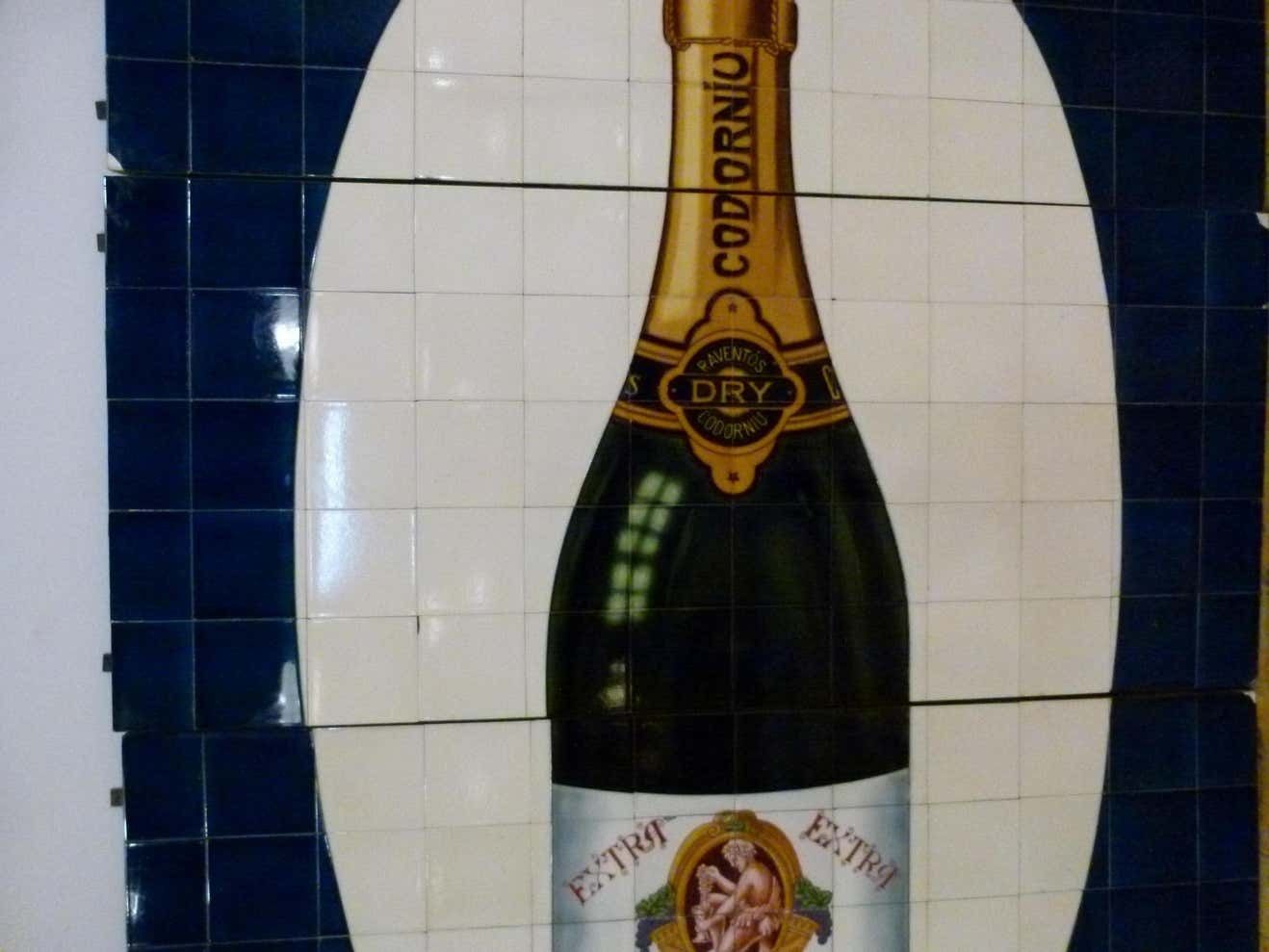 Art Nouveau Advertising Tile Poster From Codorniu''S Cellar, Spain photo buy