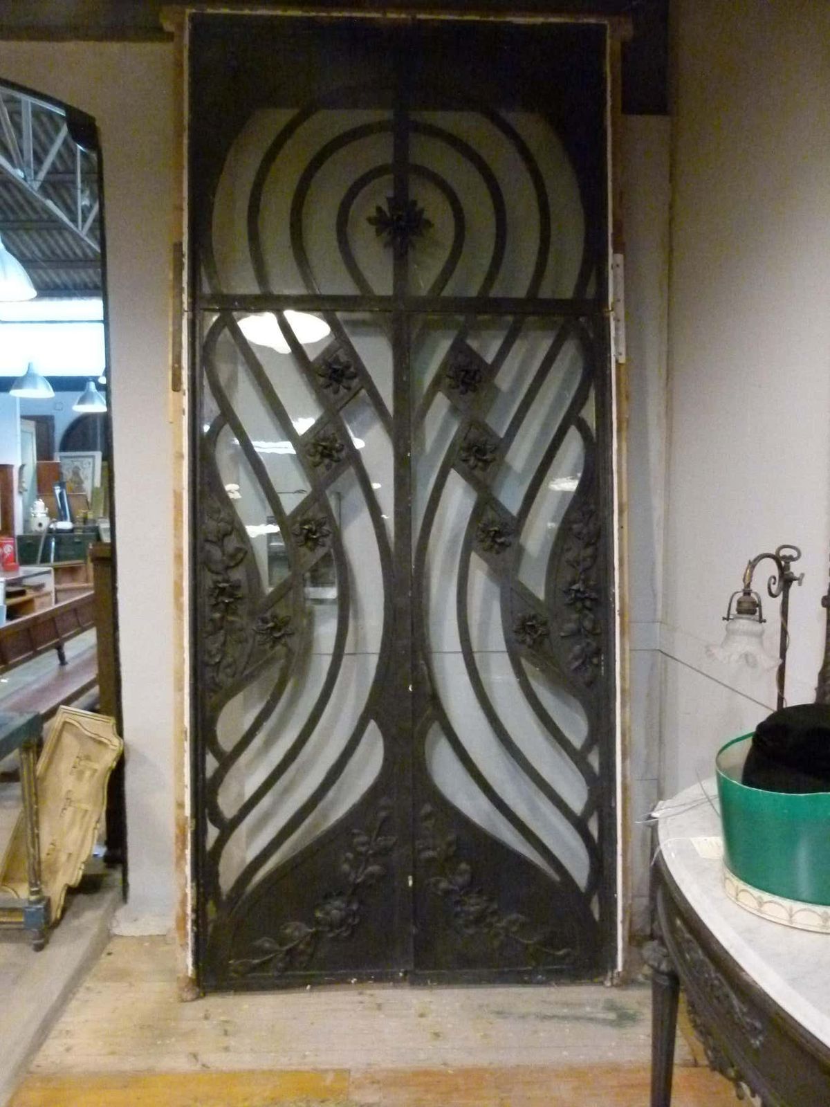 Double Front Door In Art Nouveau Style. photo furniture