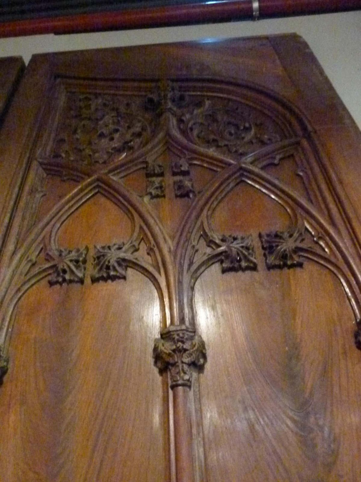 Gothic Revival Style Antique Wooden Double Leaf Door From Spain photo Home Fixtures