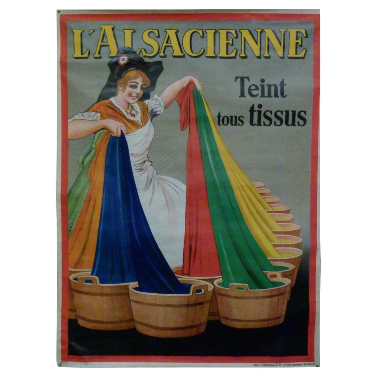 Original Dorfi Poster L'' Alascienne, Circa 1930, 46.45x63 In