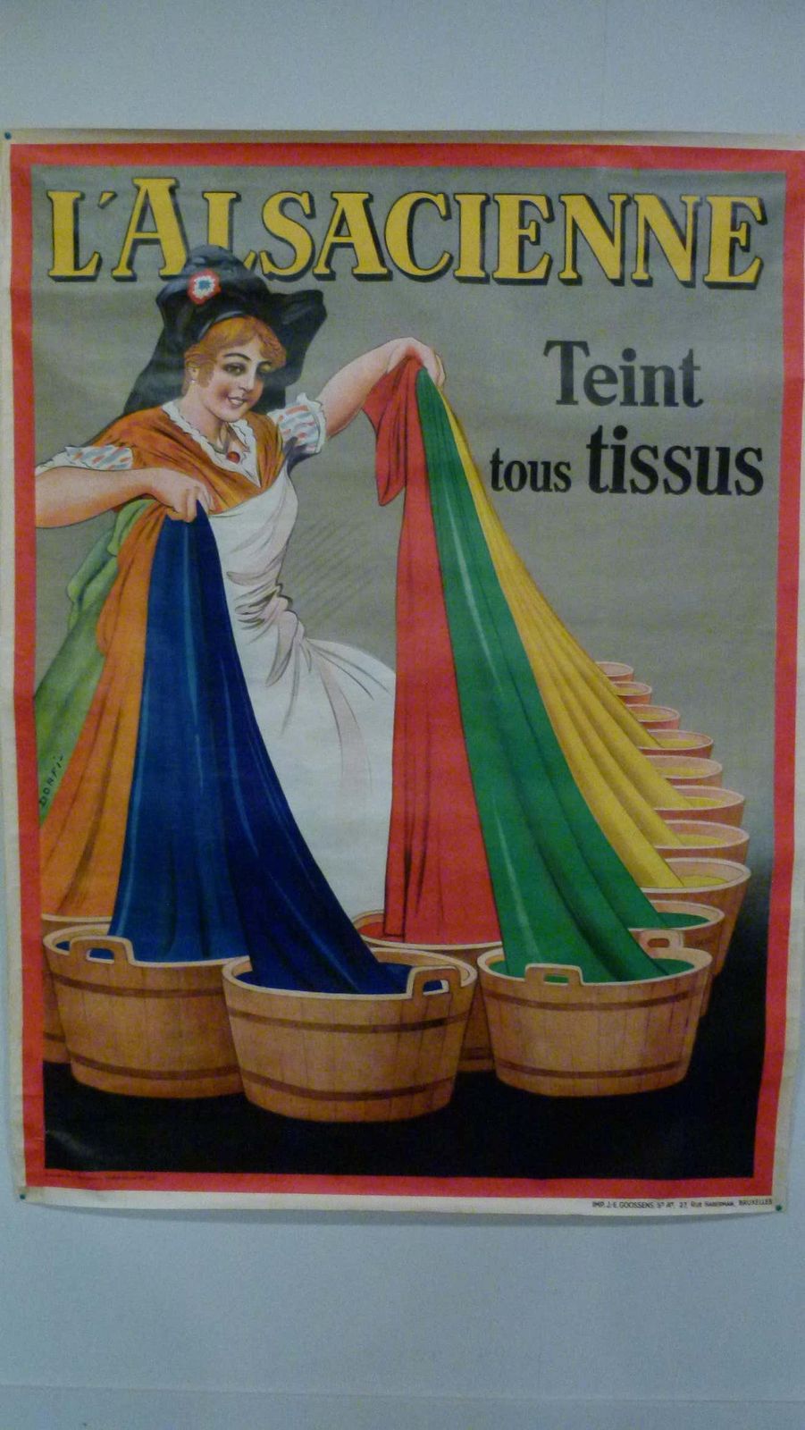 Original Dorfi Poster L'' Alascienne, Circa 1930, 46.45x63 In photo furniture