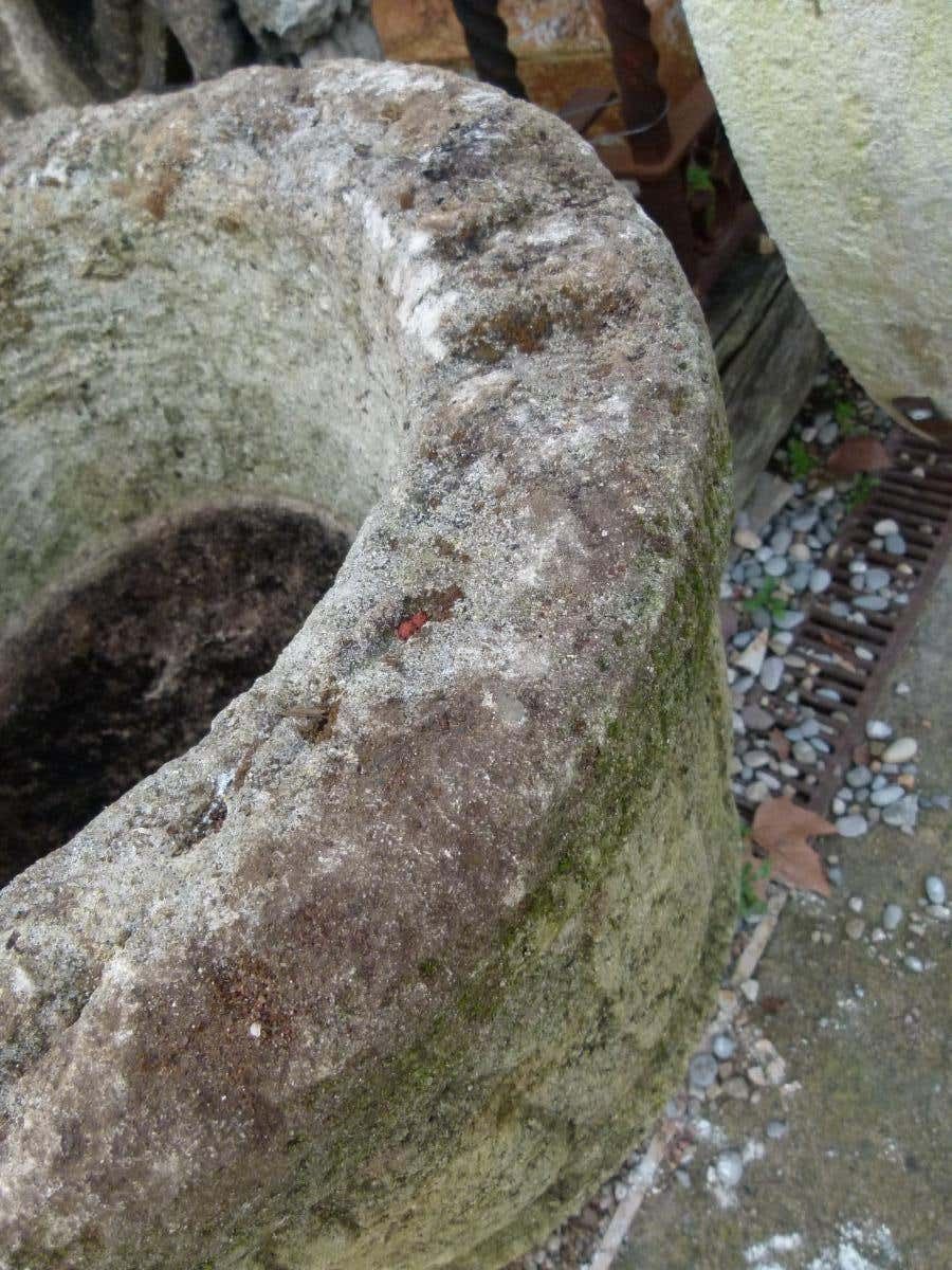photo furniture Antique Spanish Carved Limestone Garden Vases