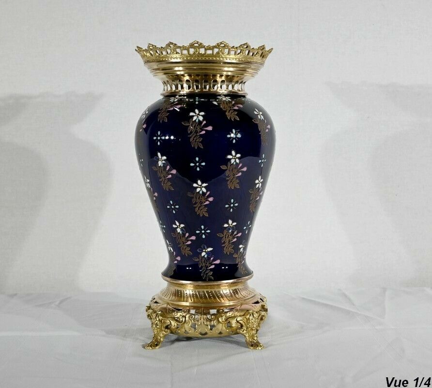 Ceramic And Gilt Bronze Vase, Manufacture Boch Frères Keramis – Late 19th Century photo 865.2