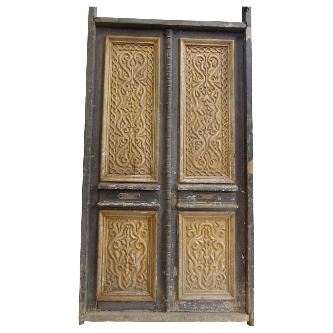 19th Century Double Front Door In Art Nouveau Style, Spain