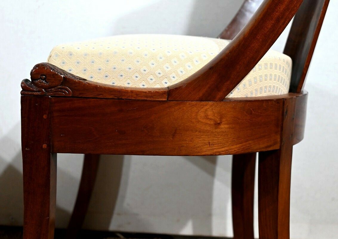 1483.2 Pair Of Mahogany Gondola Chairs   Early 20th Century photo