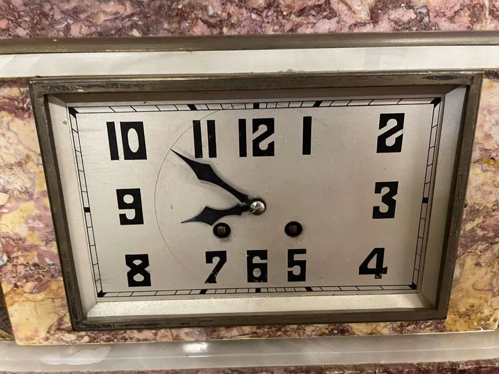 An Attractive French Art Deco Clock By M Secondo photo Home Decor