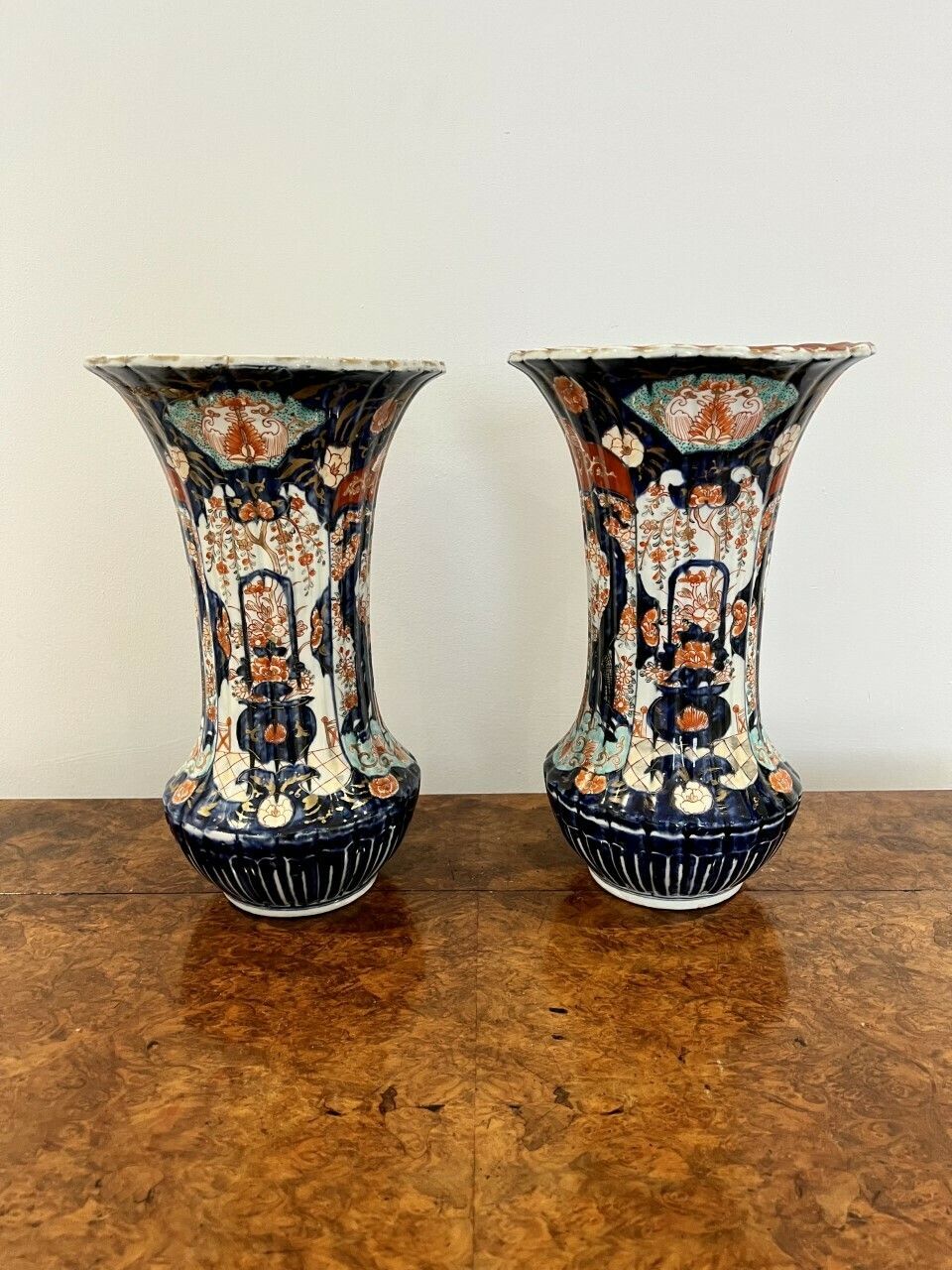 Pair Of Large Antique Quality Japanese Imari Vases photo furniture