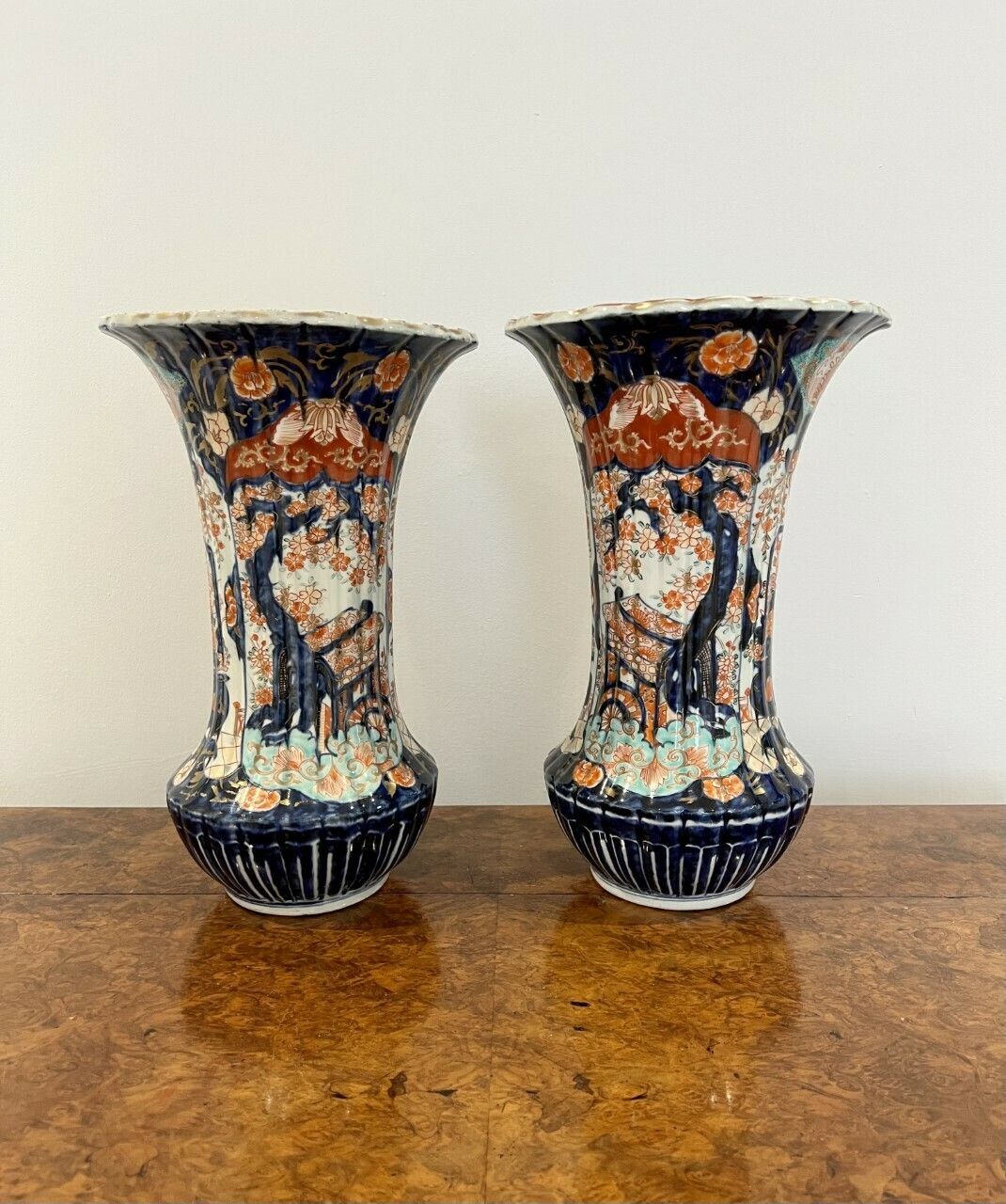 Pair Of Large Antique Quality Japanese Imari Vases photo for sale