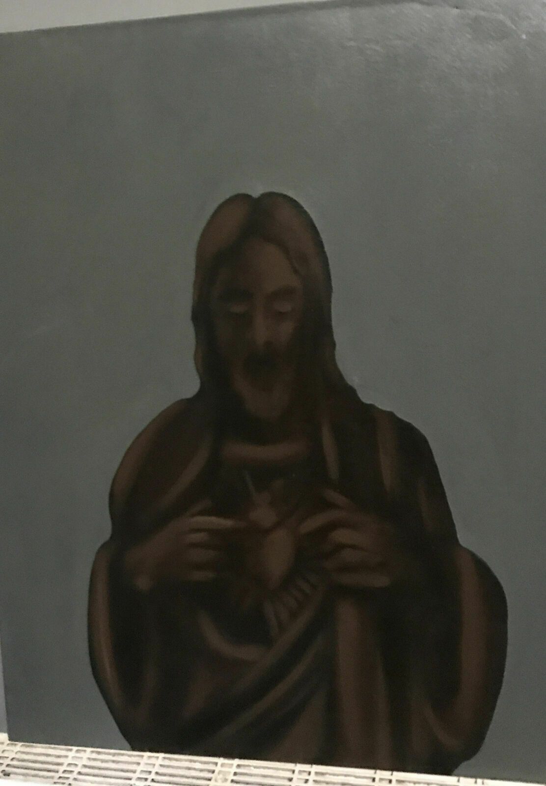 Large Original Oil/Acrylic Painting Chocolate Jesus Tom Waits 1999 Signed Art photo for sale