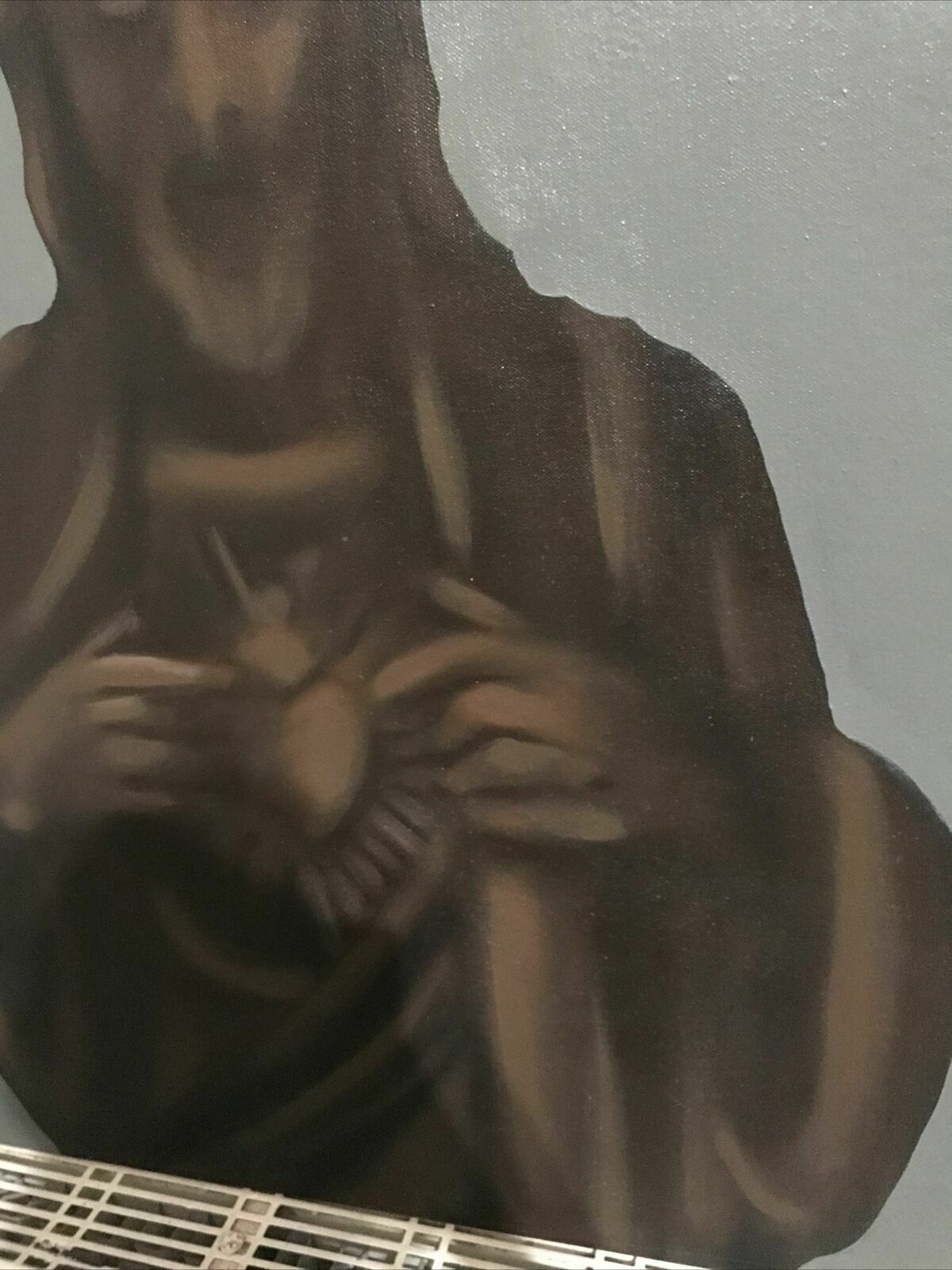 Large Original Oil/Acrylic Painting Chocolate Jesus Tom Waits 1999 Signed Art photo vinterior