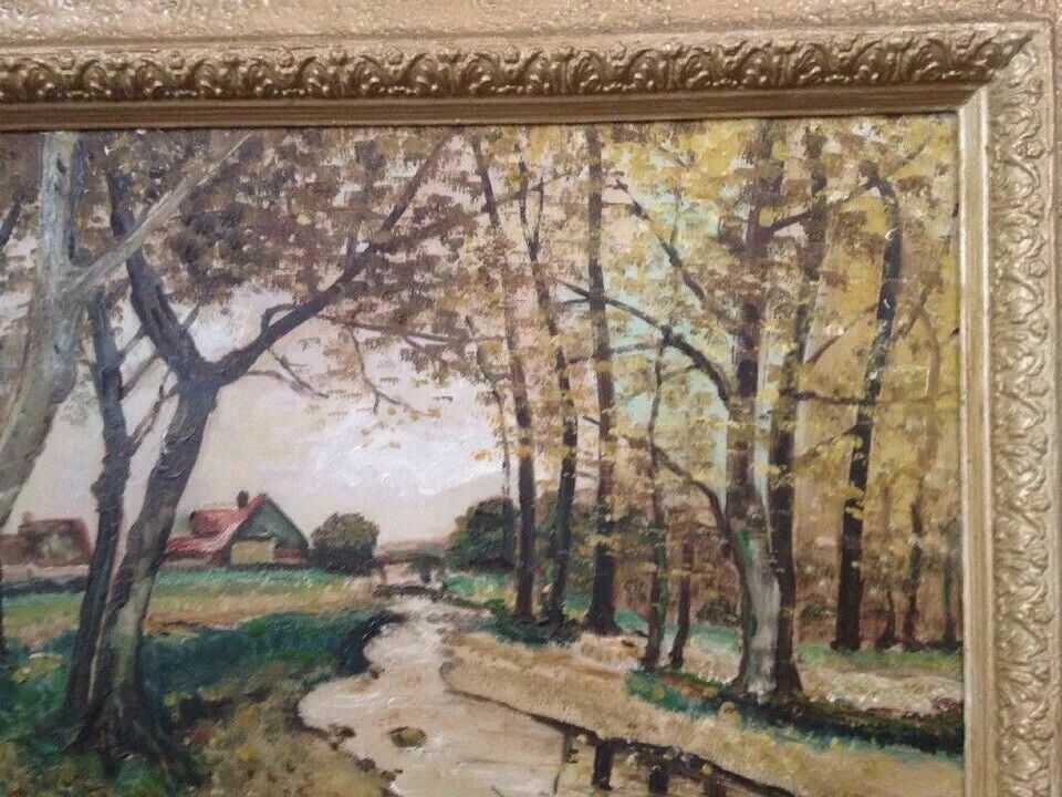 Vintage Original Oil Painting Dutch Signed Schmepers Framed On Board Art photo vintage