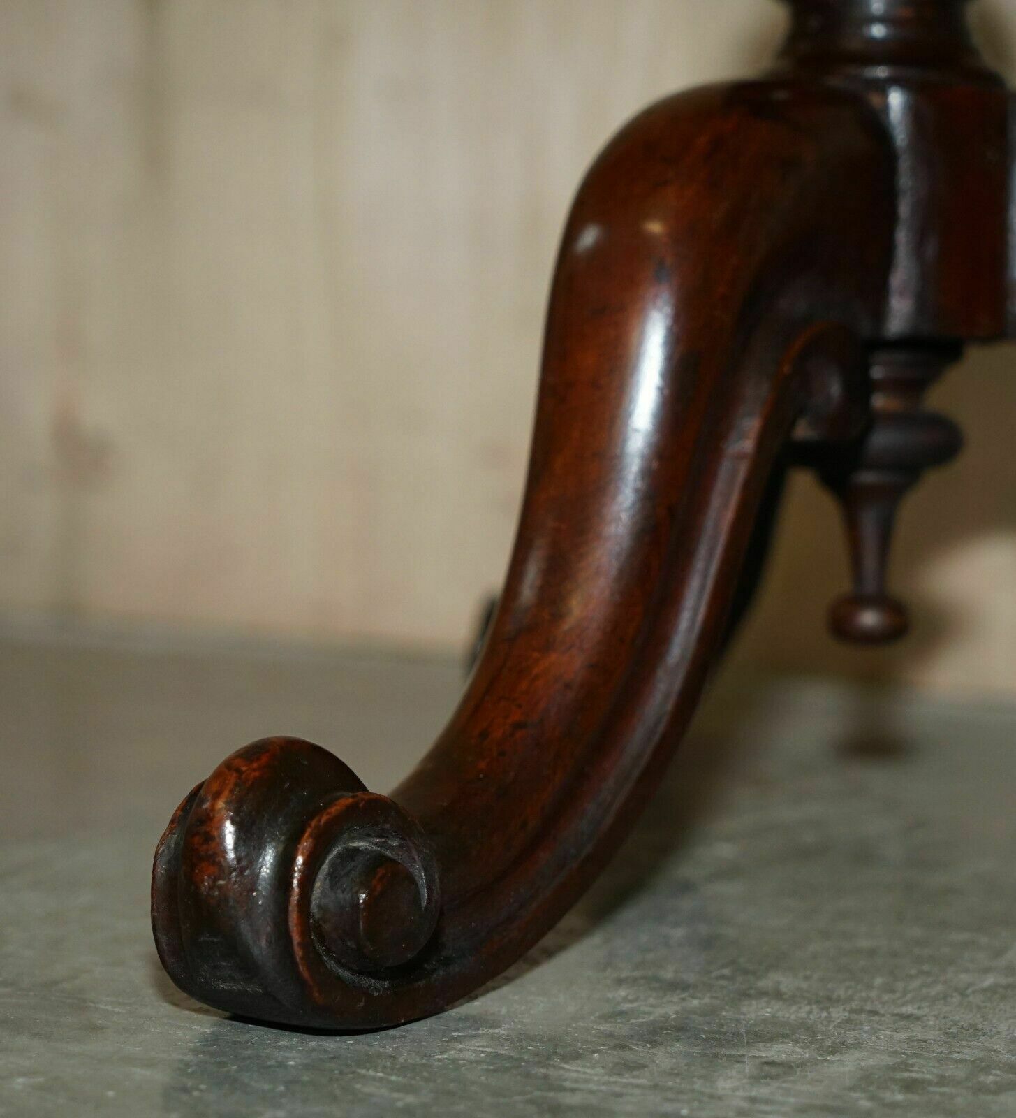 Furniture Pair Of Restored Victorian Burr Walnut Tripod Side End Lamp Tables Circa 1860 photo