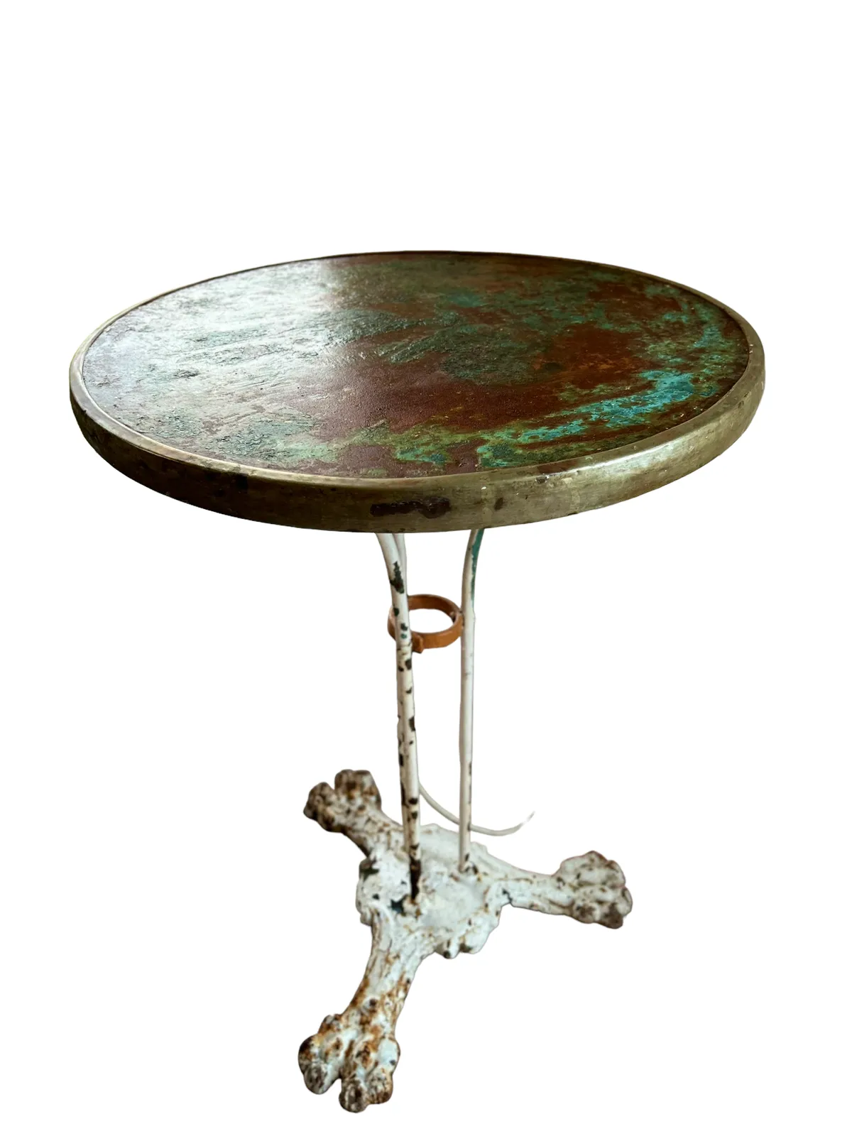 Late 19th Century French Wrought Iron Bistro Table photo Furniture