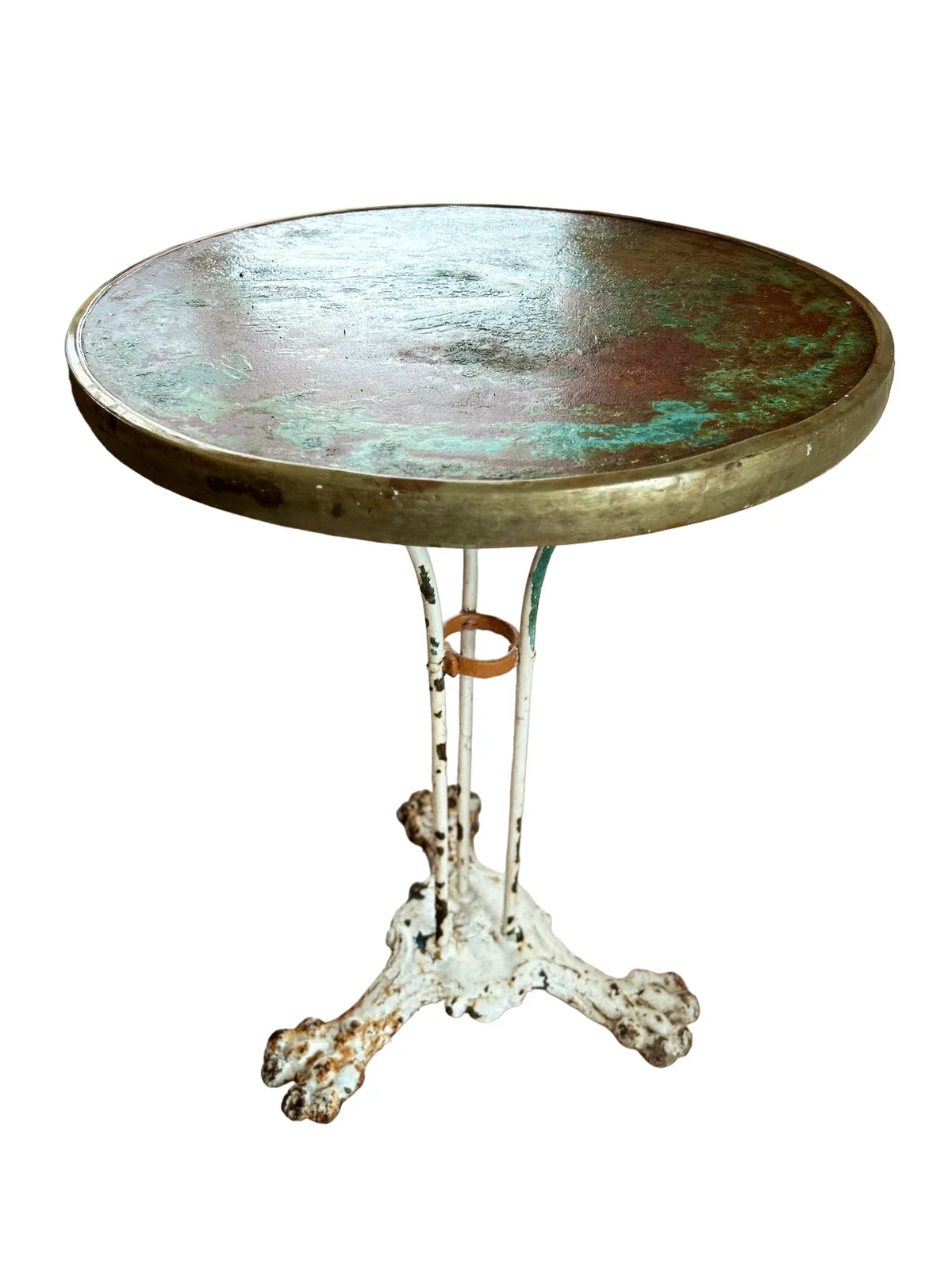 Late 19th Century French Wrought Iron Bistro Table photo vintage