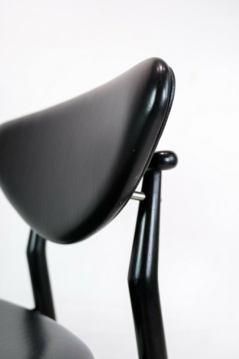 Chair Model 108 In Oak & Black Leather By Finn Juhl For House Of Finn Juhl photo for sale