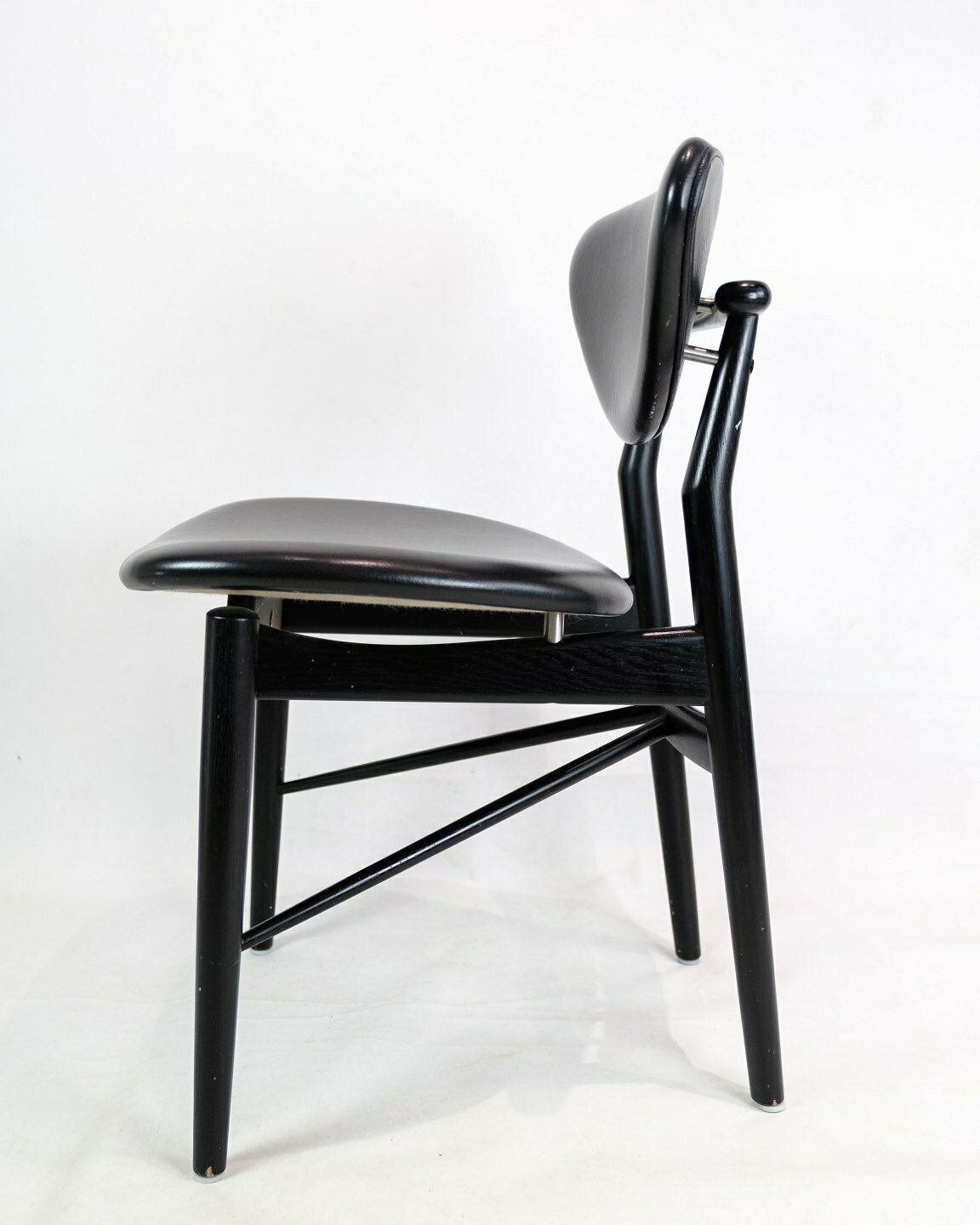 Chair Model 108 In Oak & Black Leather By Finn Juhl For House Of Finn Juhl photo 1290.0