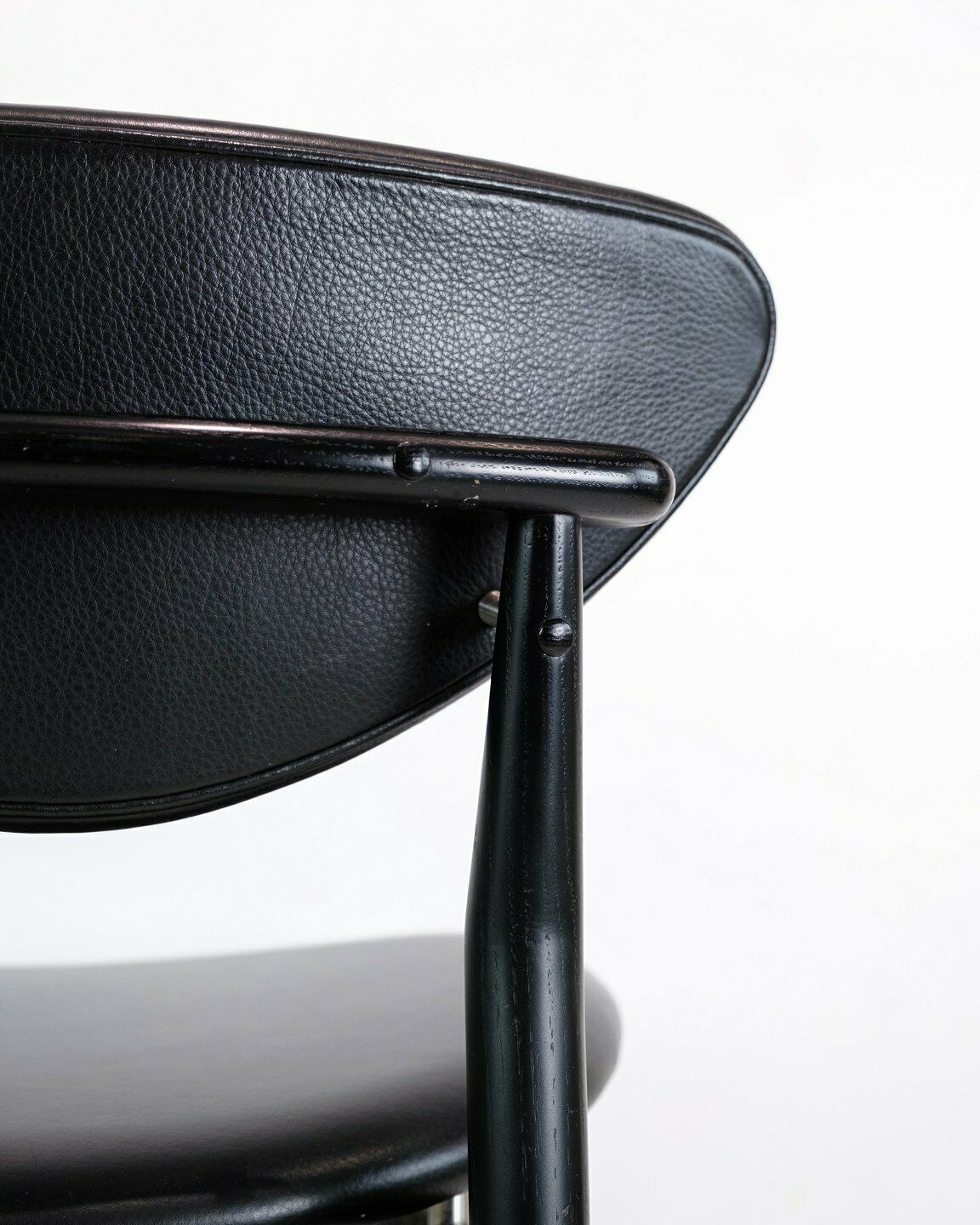 Chair Model 108 In Oak & Black Leather By Finn Juhl For House Of Finn Juhl photo buy