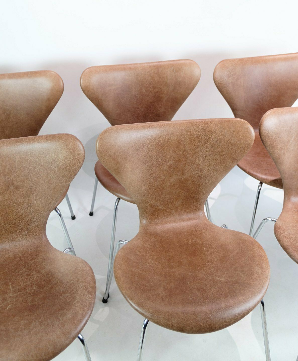 Set Of 6 Seven Chairs Model 3107 By Arne Jacobsen For Fritz Hansen From 1990 photo furniture