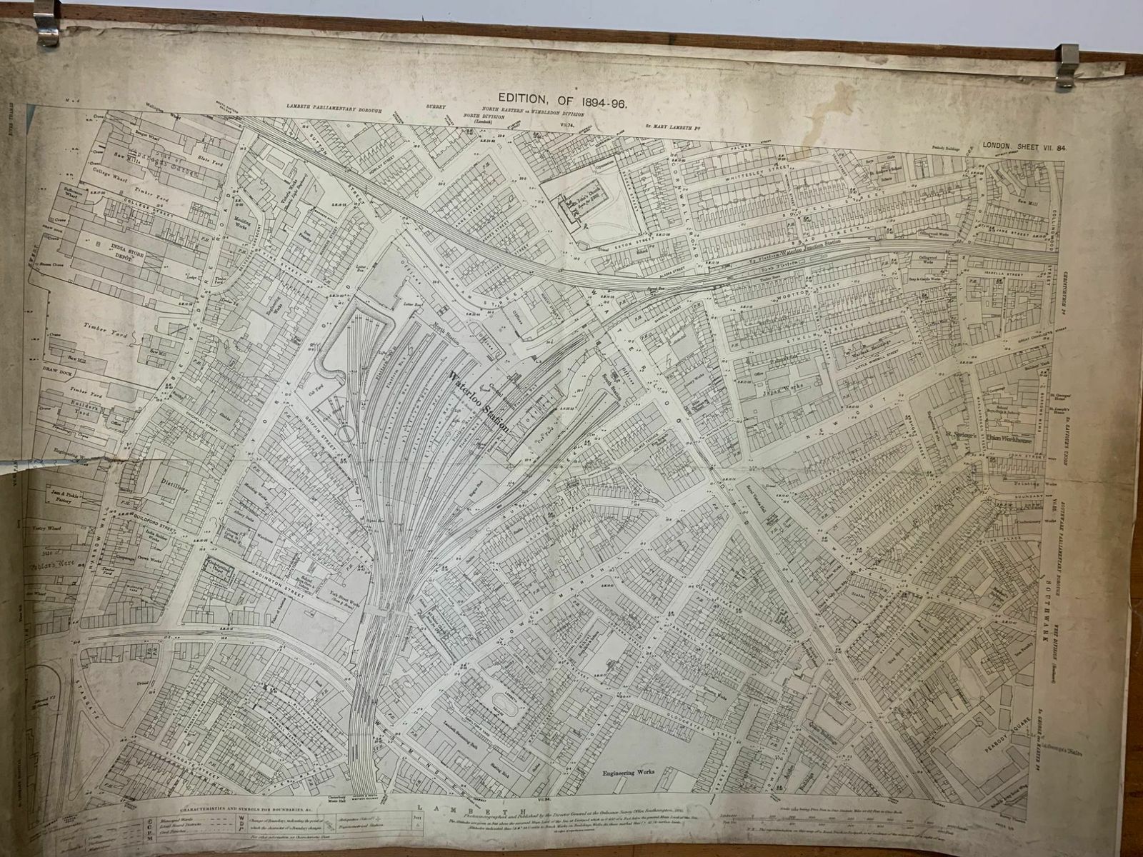Land Registry London Maps Waterloo ,Se1 1895 photo furniture