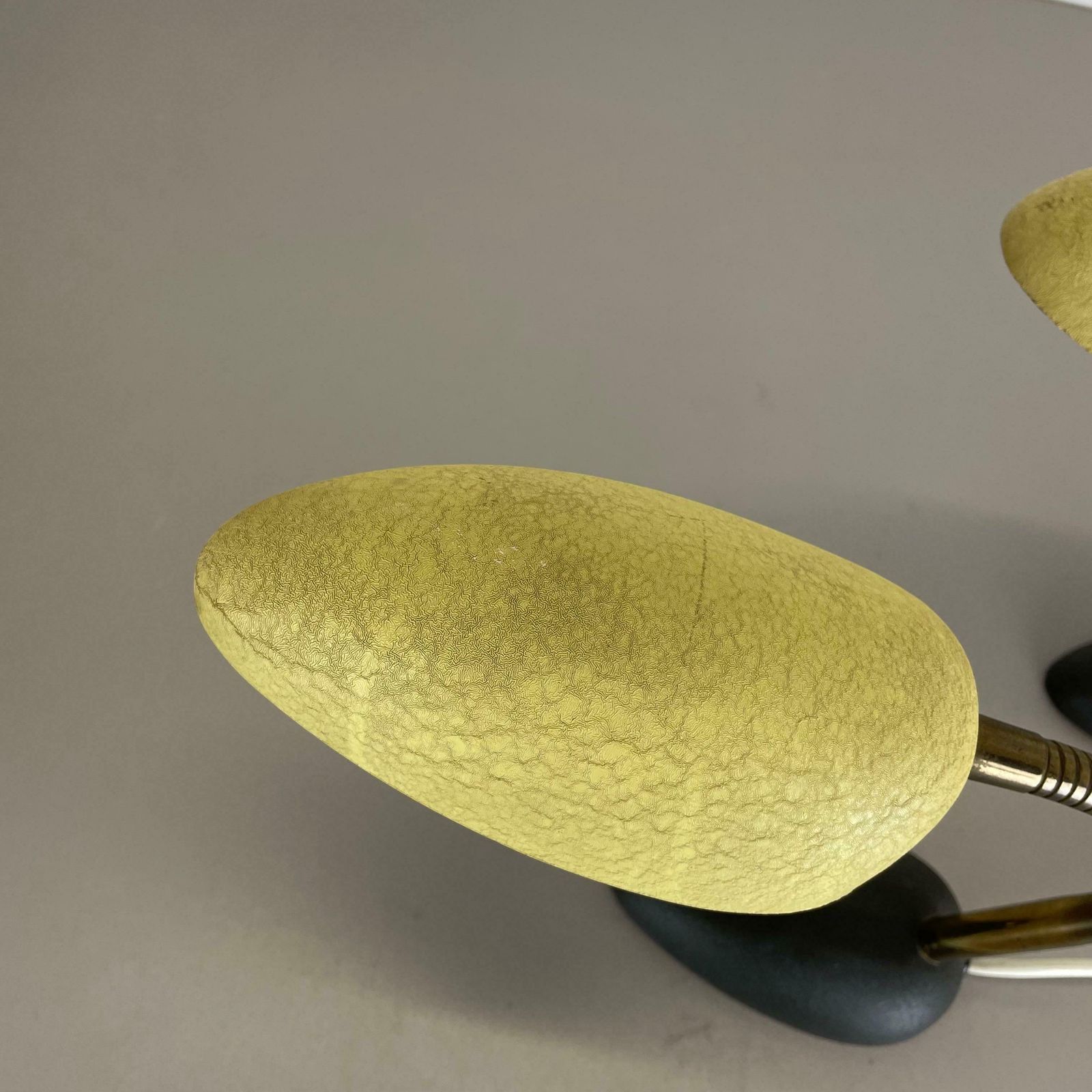 photo furniture Set Of 2 Stilnovo Auböck Style Yellow + Black Sputnik Table Light, Italy, 1950s