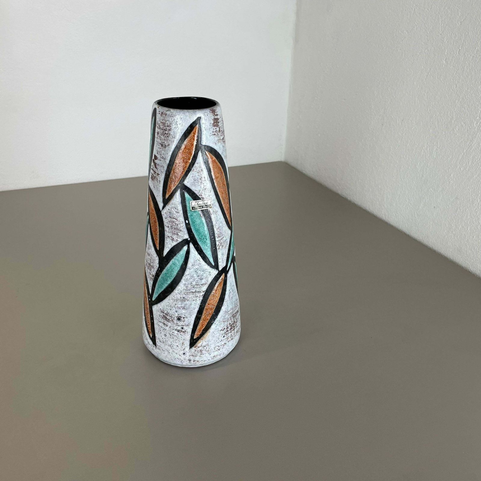 Fat Lava Multi Colour Floral Vase Scheurich Europ Linie Germany Wgp, 1970 photo furniture