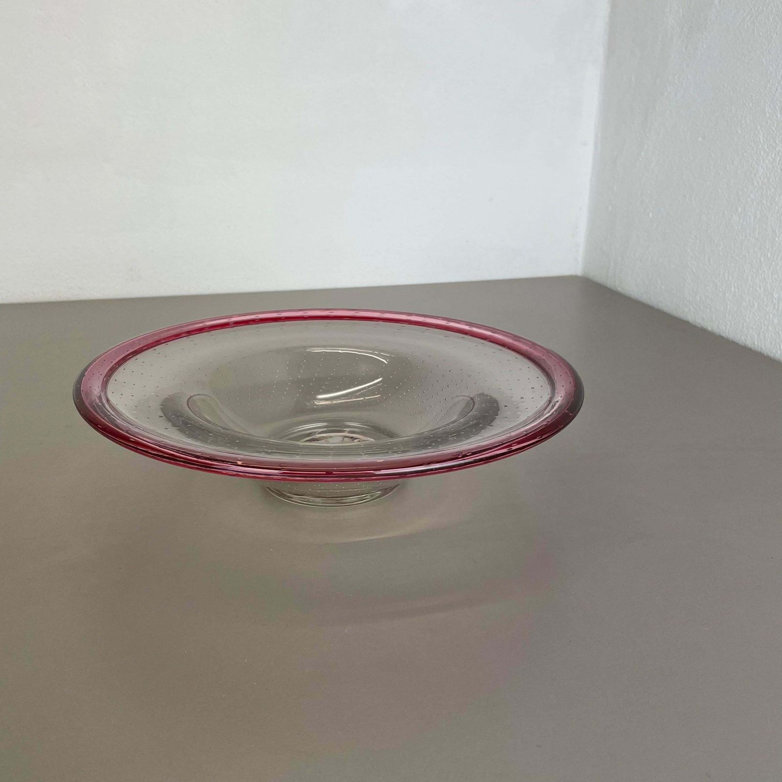 German Glass Bowl By Karl Wiedmann For Wmf, 1960s Baushaus Art Deco photo for sale