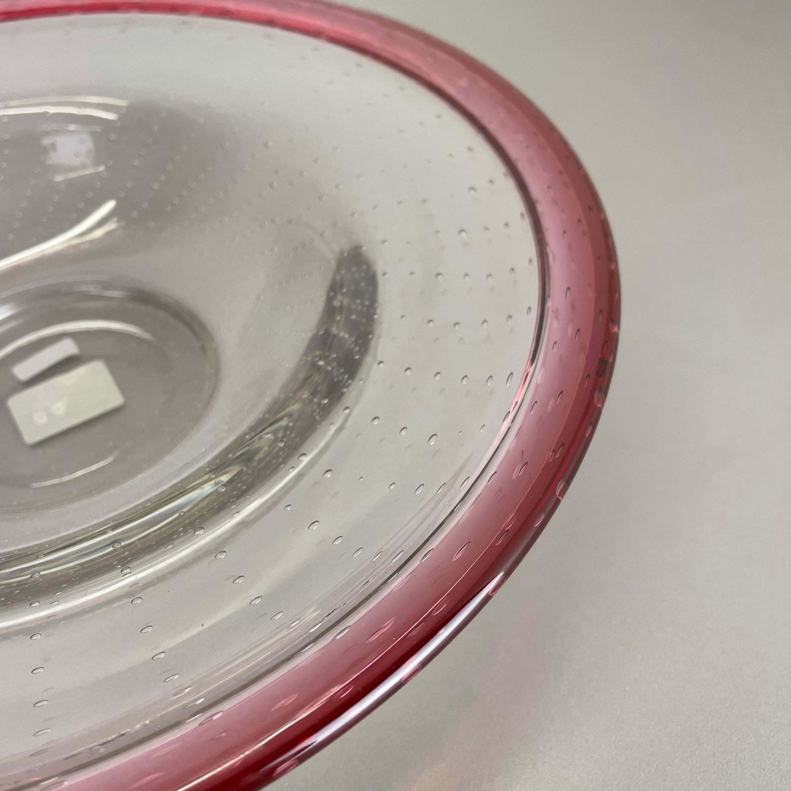 German Glass Bowl By Karl Wiedmann For Wmf, 1960s Baushaus Art Deco photo vintage