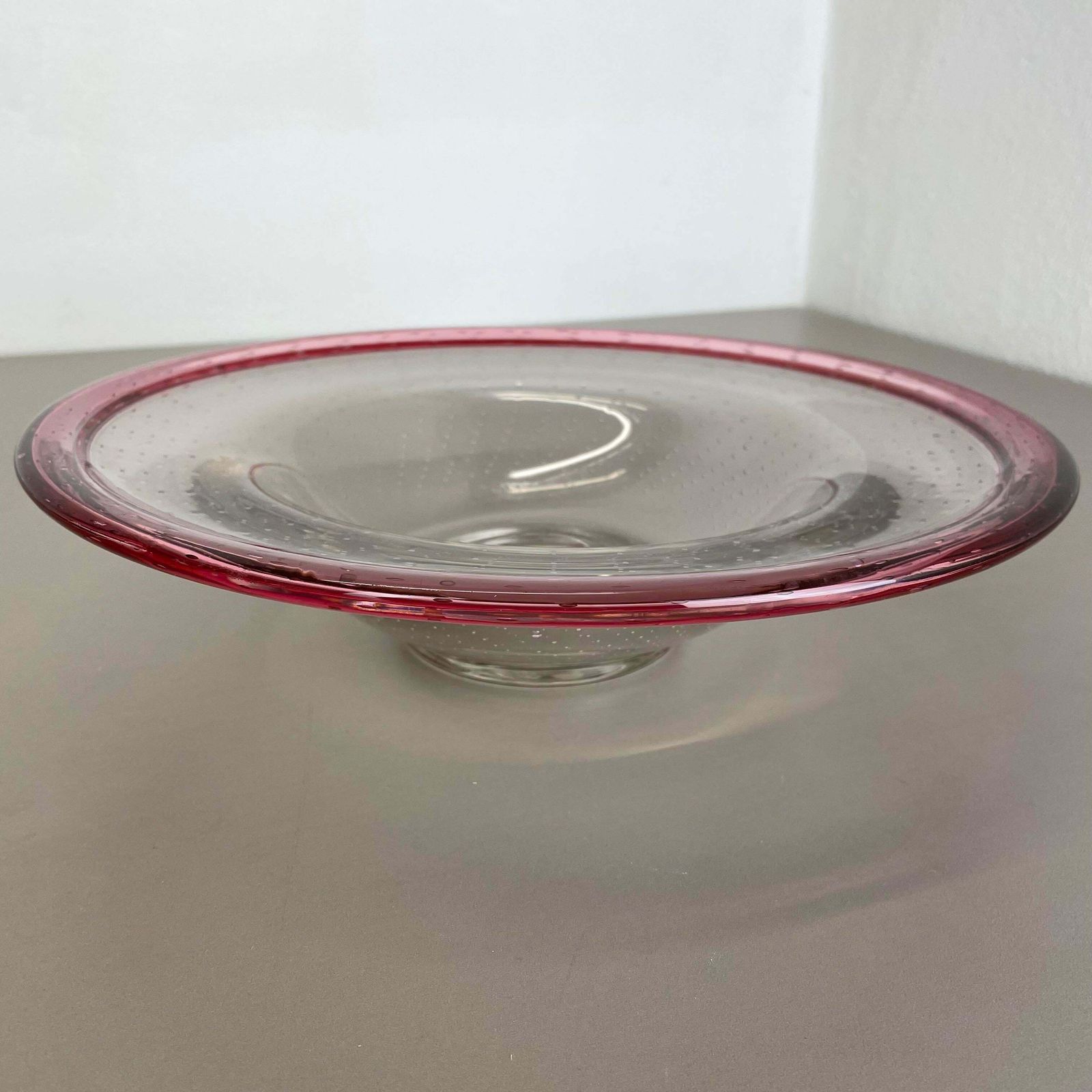 photo vinterior German Glass Bowl By Karl Wiedmann For Wmf, 1960s Baushaus Art Deco