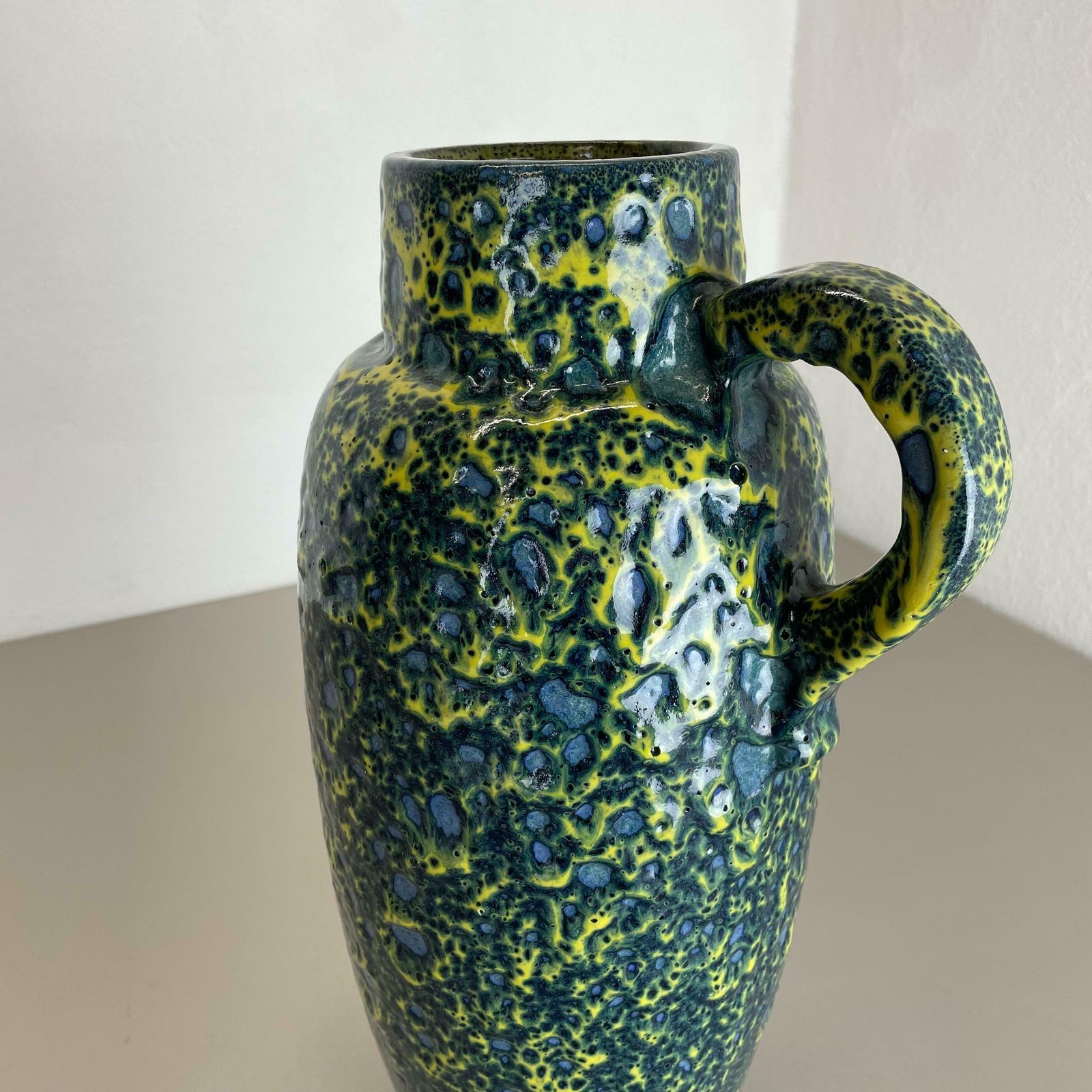Rare Super Colour Crusty Fat Lava Multi Colour Vase Scheurich, Germany Wgp, 1970s photo vintage