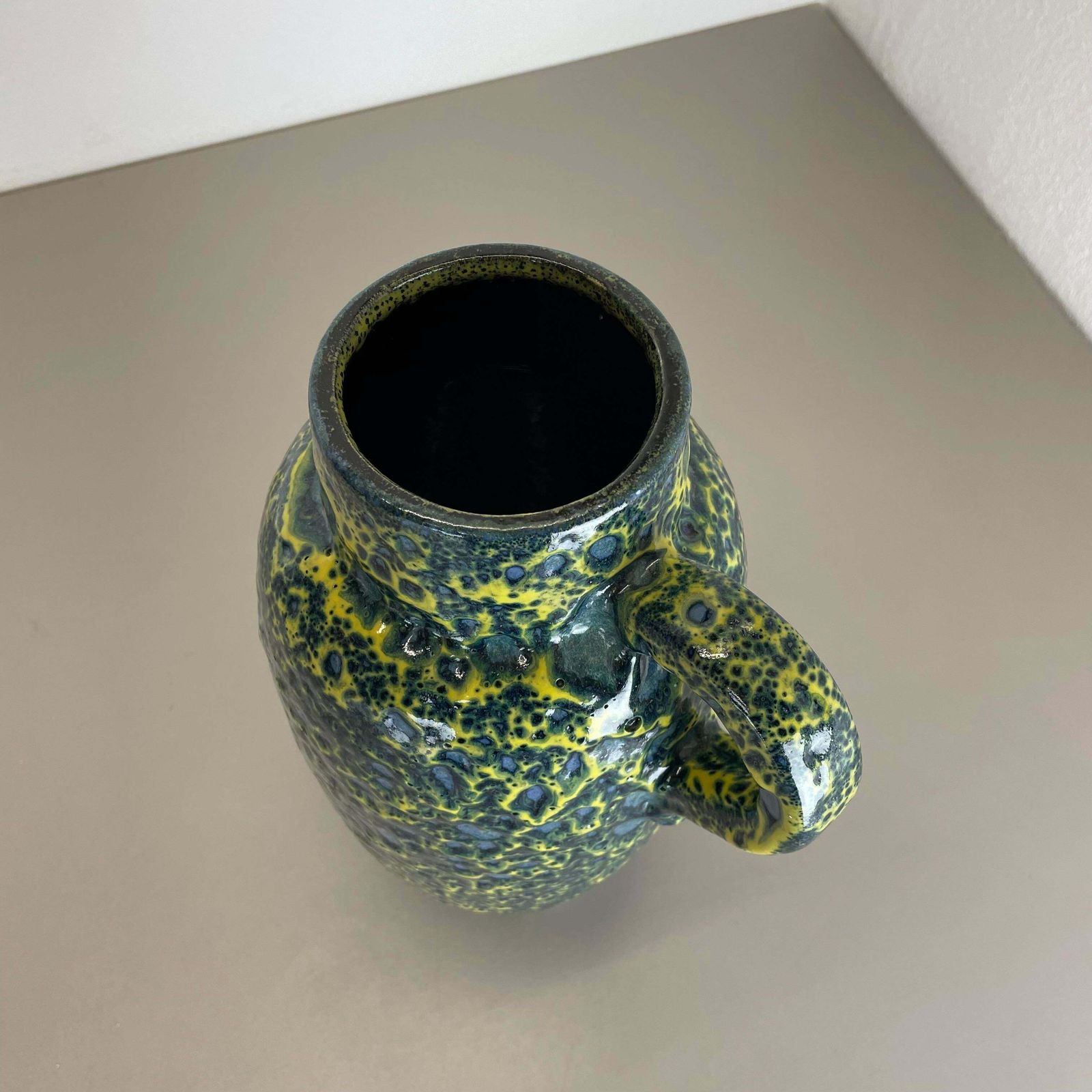 photo for sale Rare Super Colour Crusty Fat Lava Multi Colour Vase Scheurich, Germany Wgp, 1970s