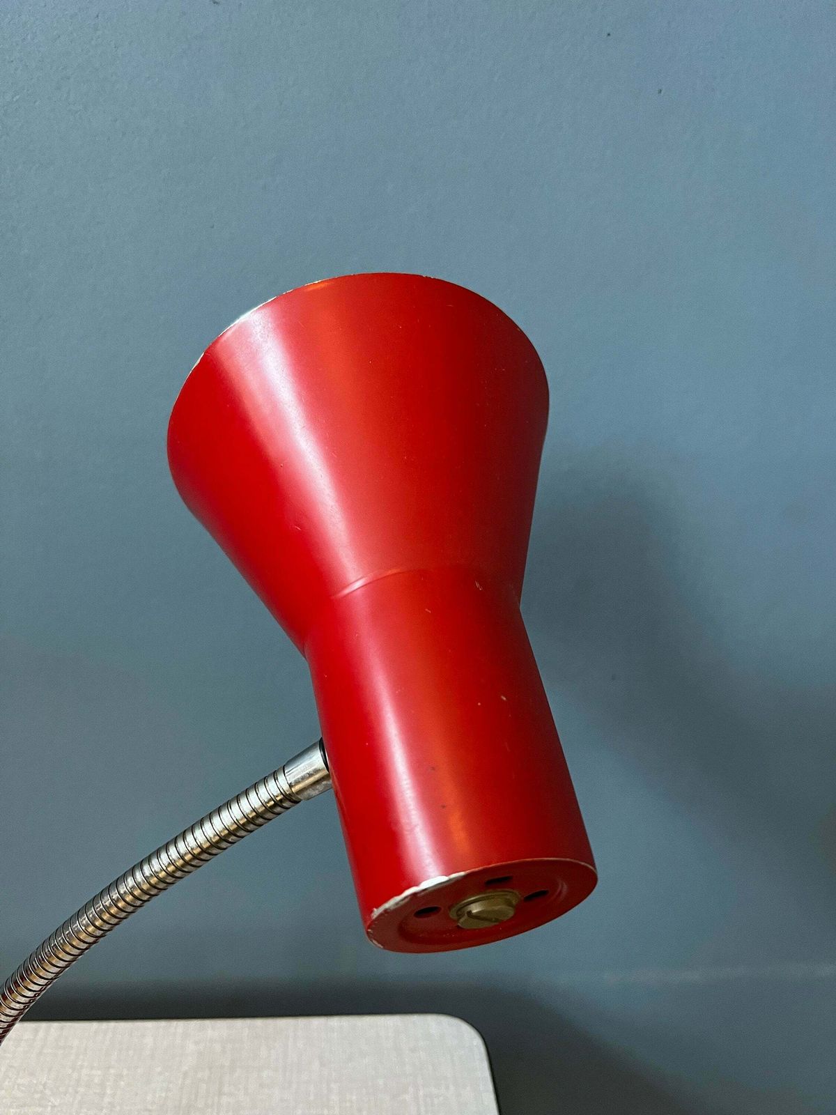 Flexible Vintage Red Space Age Table Lamp photo vintage