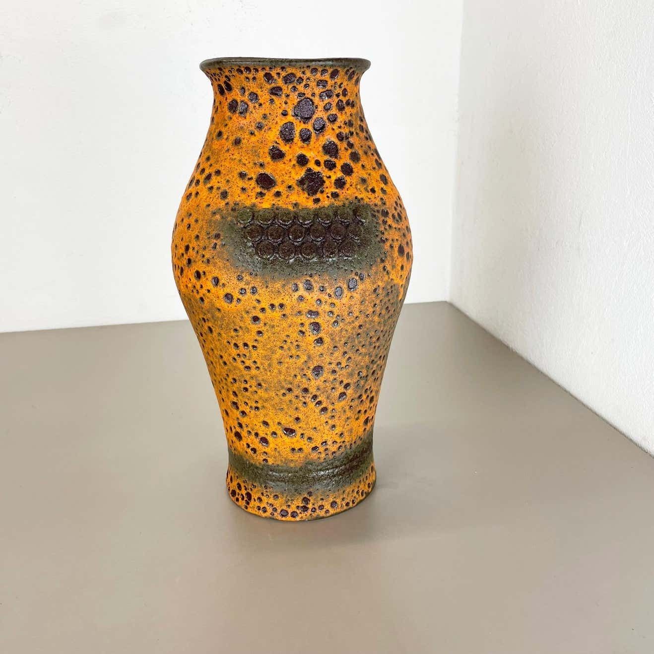 Fat Lava Ceramic Vase "Robot" By Heinz Siery Carstens Tönnieshof, Germany, 1960s photo for sale