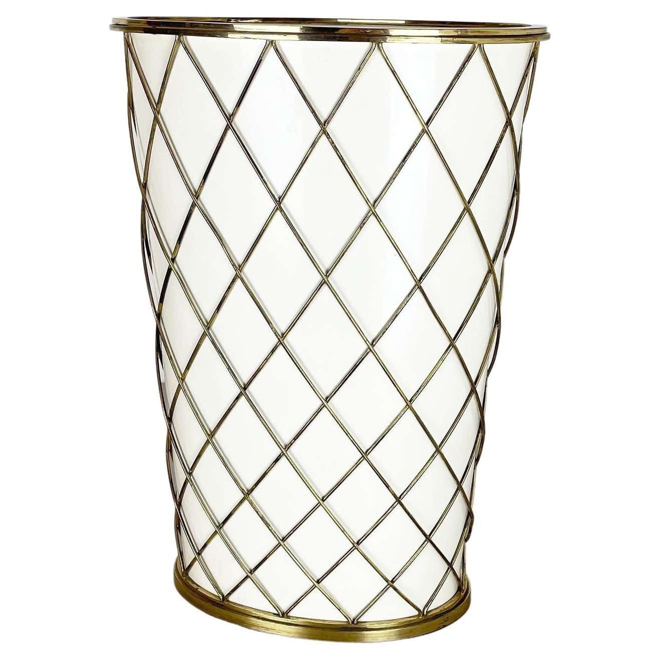 Original 1950s Brass Umbrella Stand By Vereinigte Werkstätten München, Germany