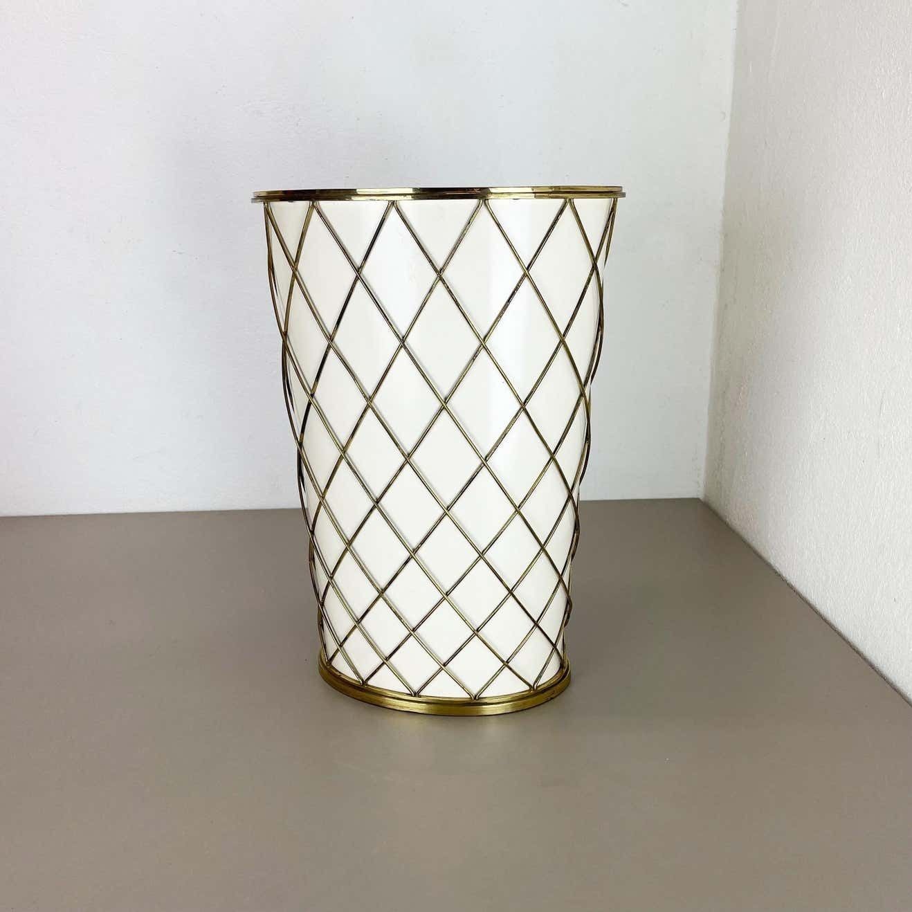 Original 1950s Brass Umbrella Stand By Vereinigte Werkstätten München, Germany photo furniture